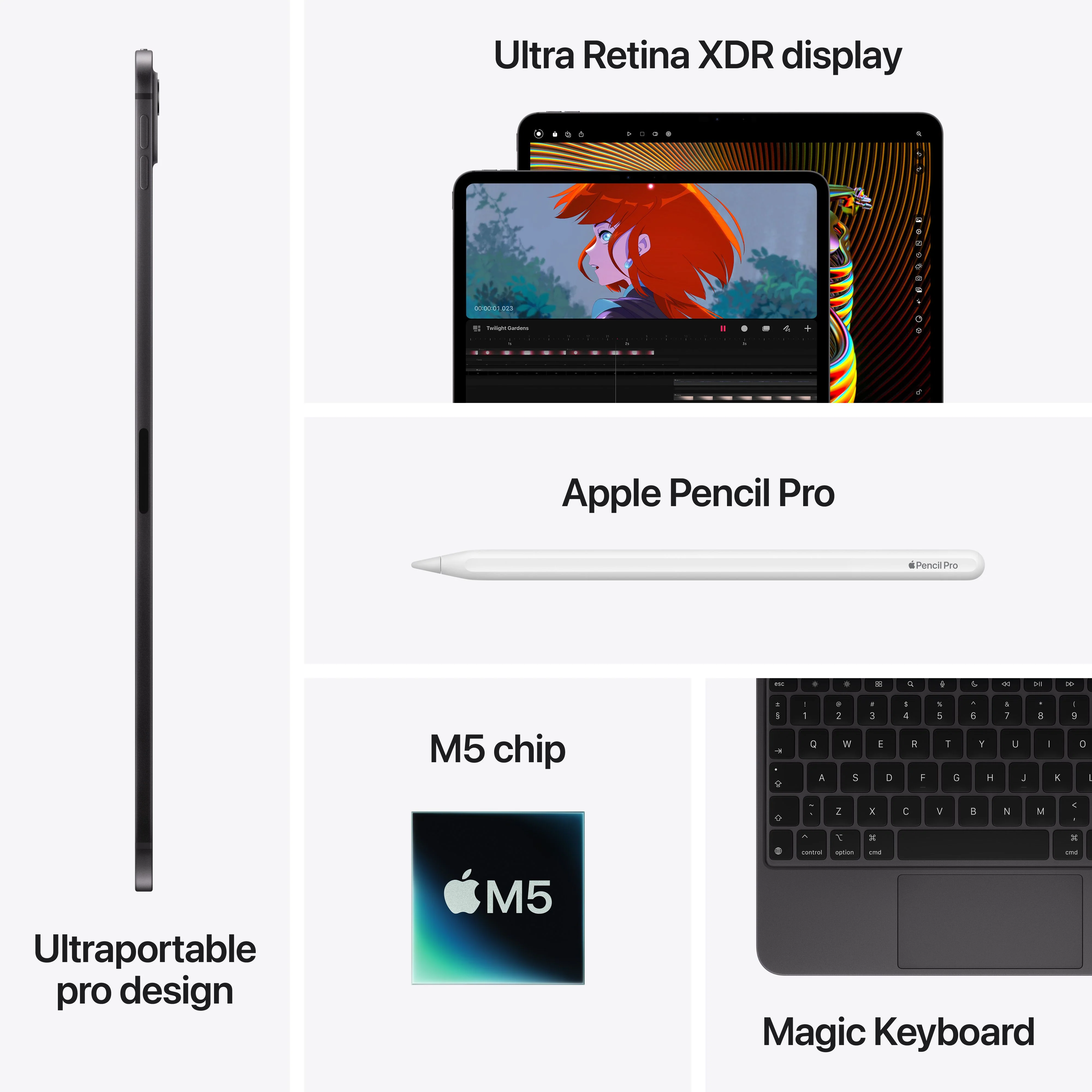 iPad Pro 11-tommer Wi-Fi 1TB Nano-tekstur glass - Sølv (M5) - Image 8