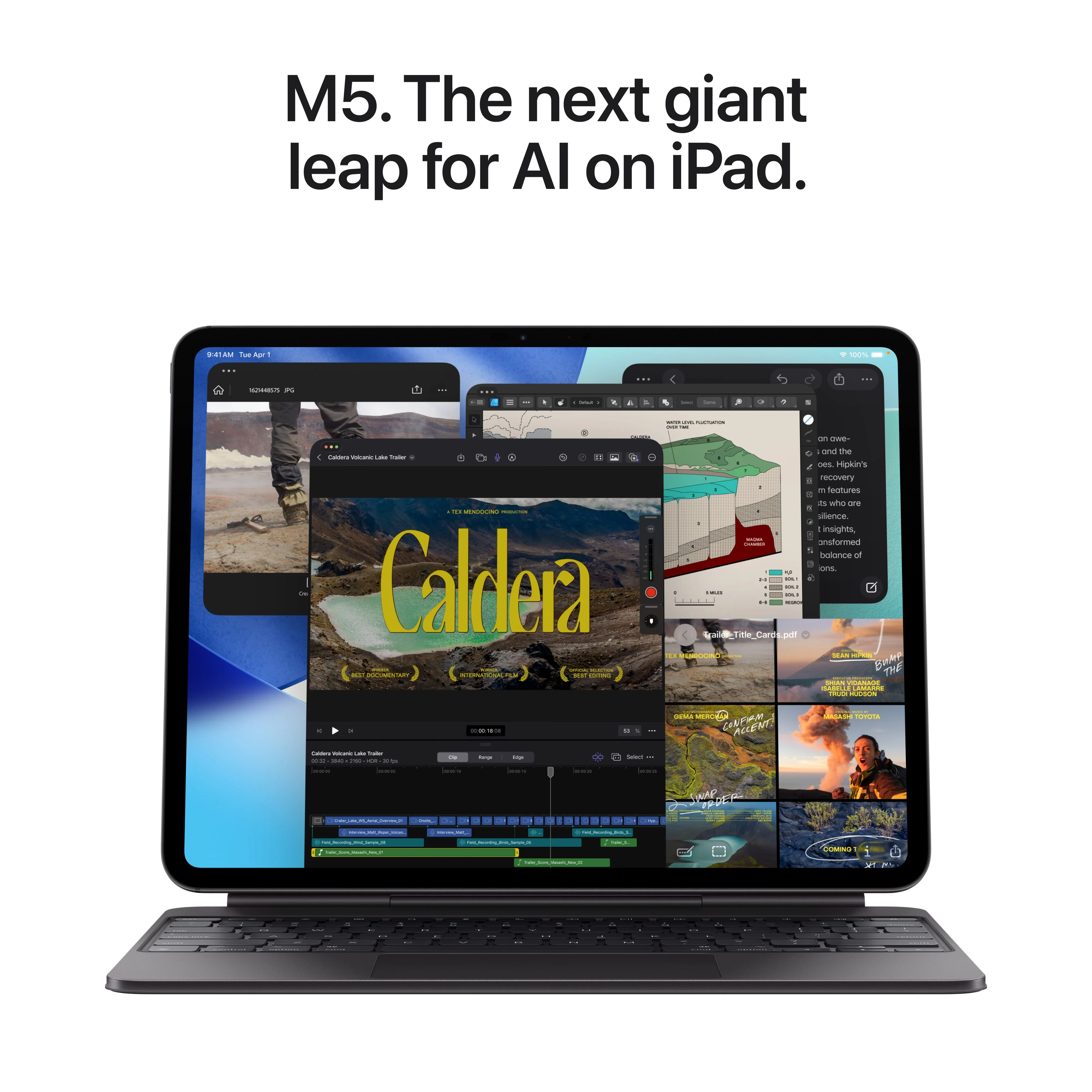 iPad Pro 13-tommer Wi-Fi + Cellular 2TB Nano-tekstur glass - Stellarsvart (M5) - Image 4