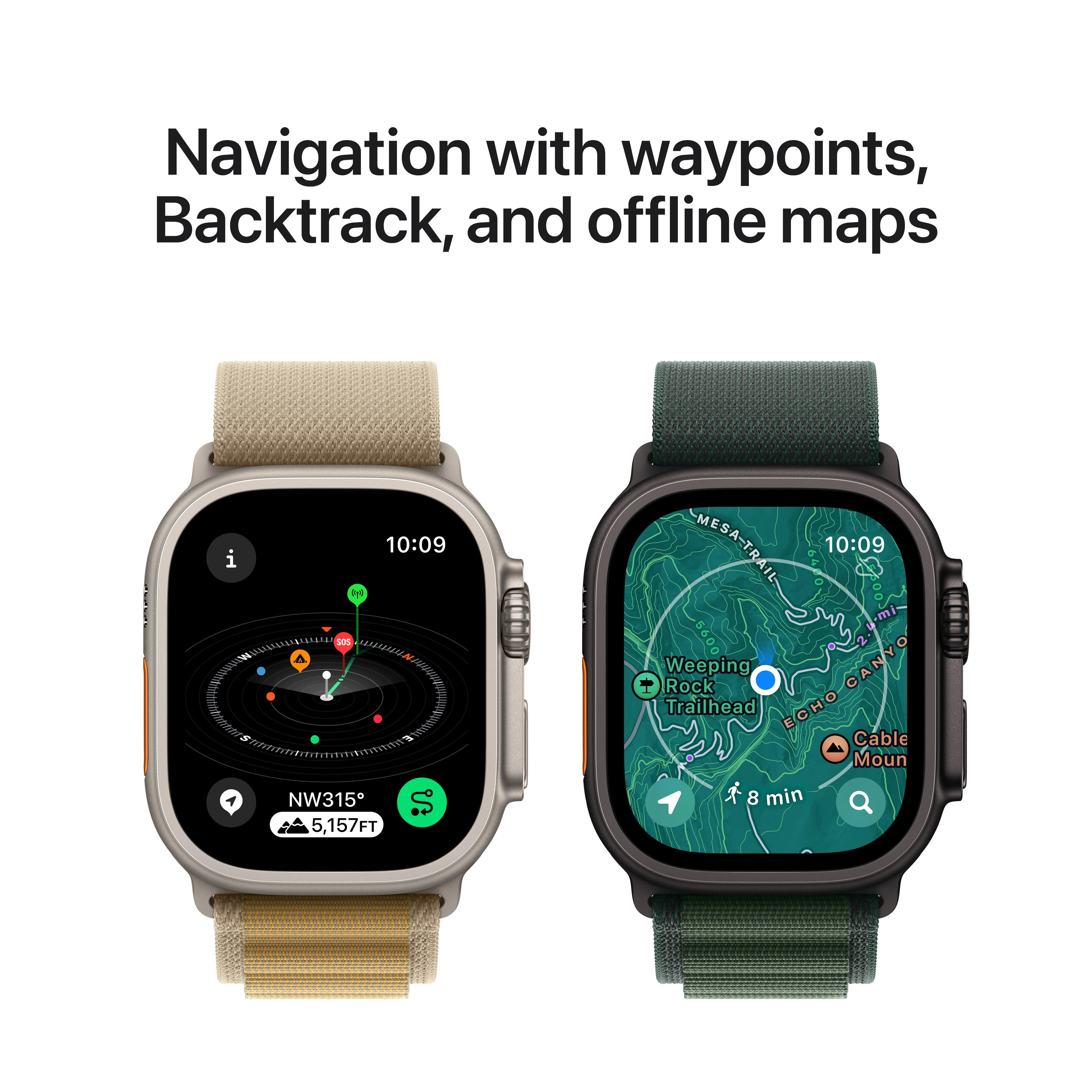 Apple Watch Ultra 2 GPS + Cellular 49mm Black Titanium Case with Black Titanium Milanese Loop - Small - Image 6