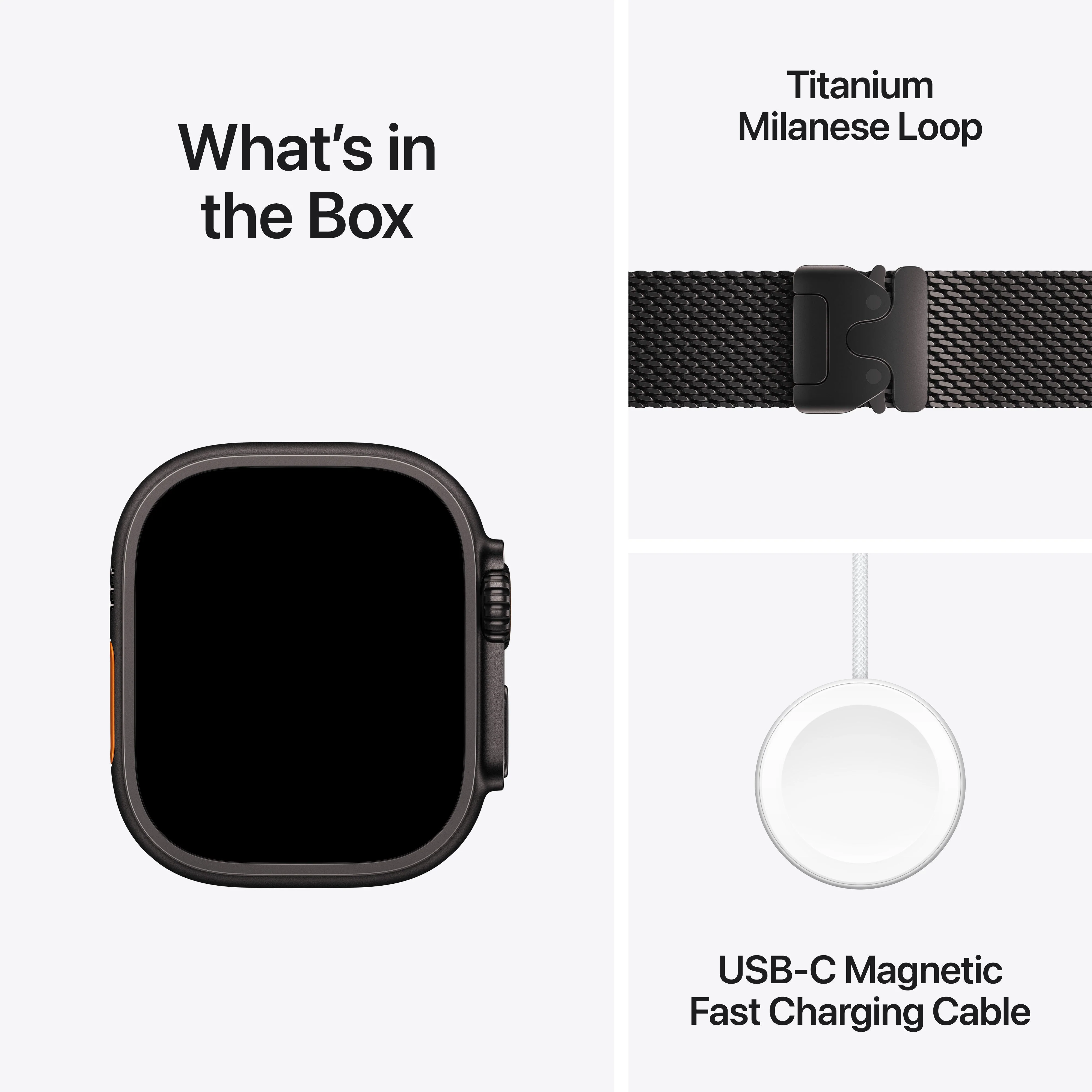 Apple Watch Ultra 2 GPS + Cellular 49mm Black Titanium Case with Black Titanium Milanese Loop - Small - Image 9