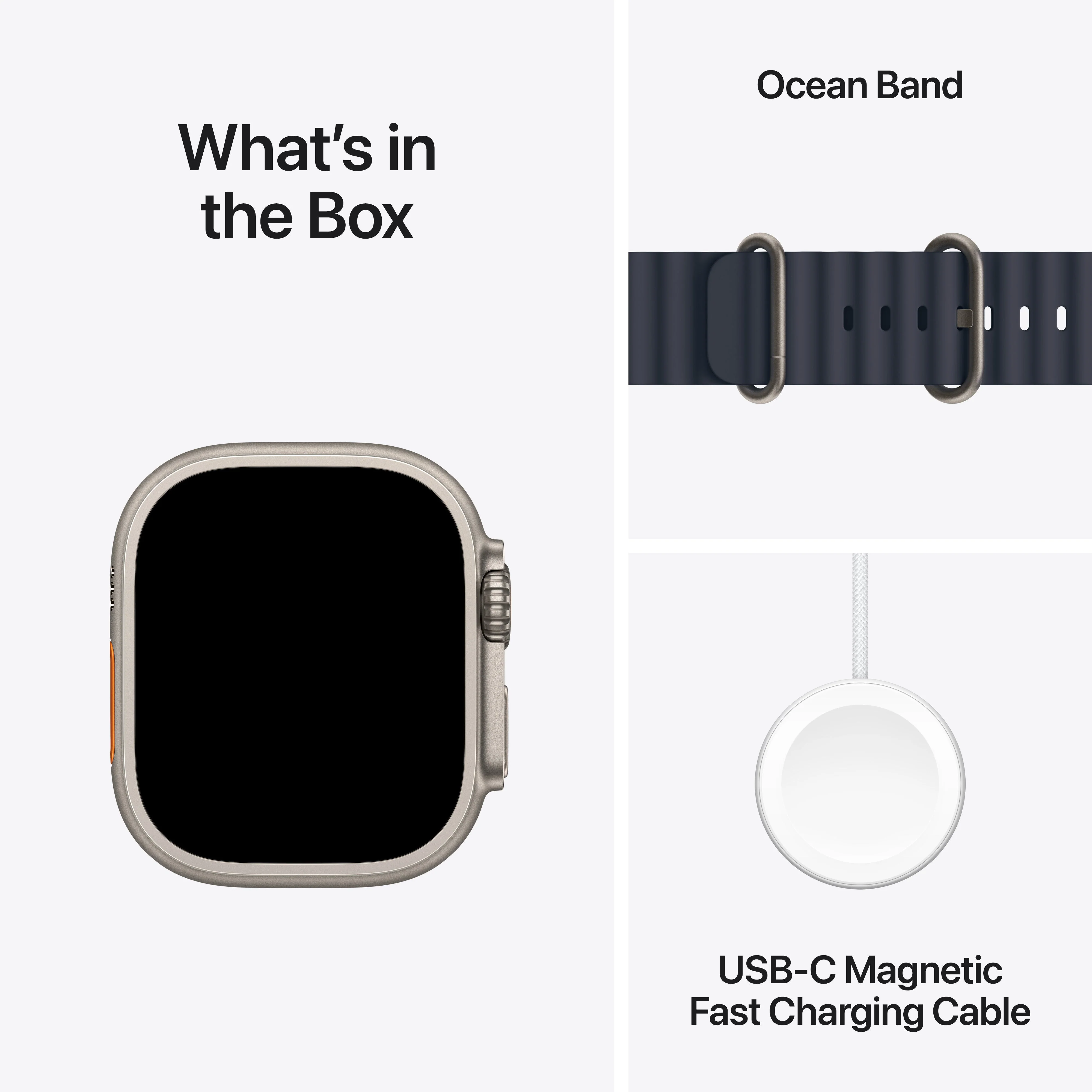 Apple Watch Ultra 2 GPS + Cellular 49mm Natural Titanium Case with Navy Ocean Band - Image 9