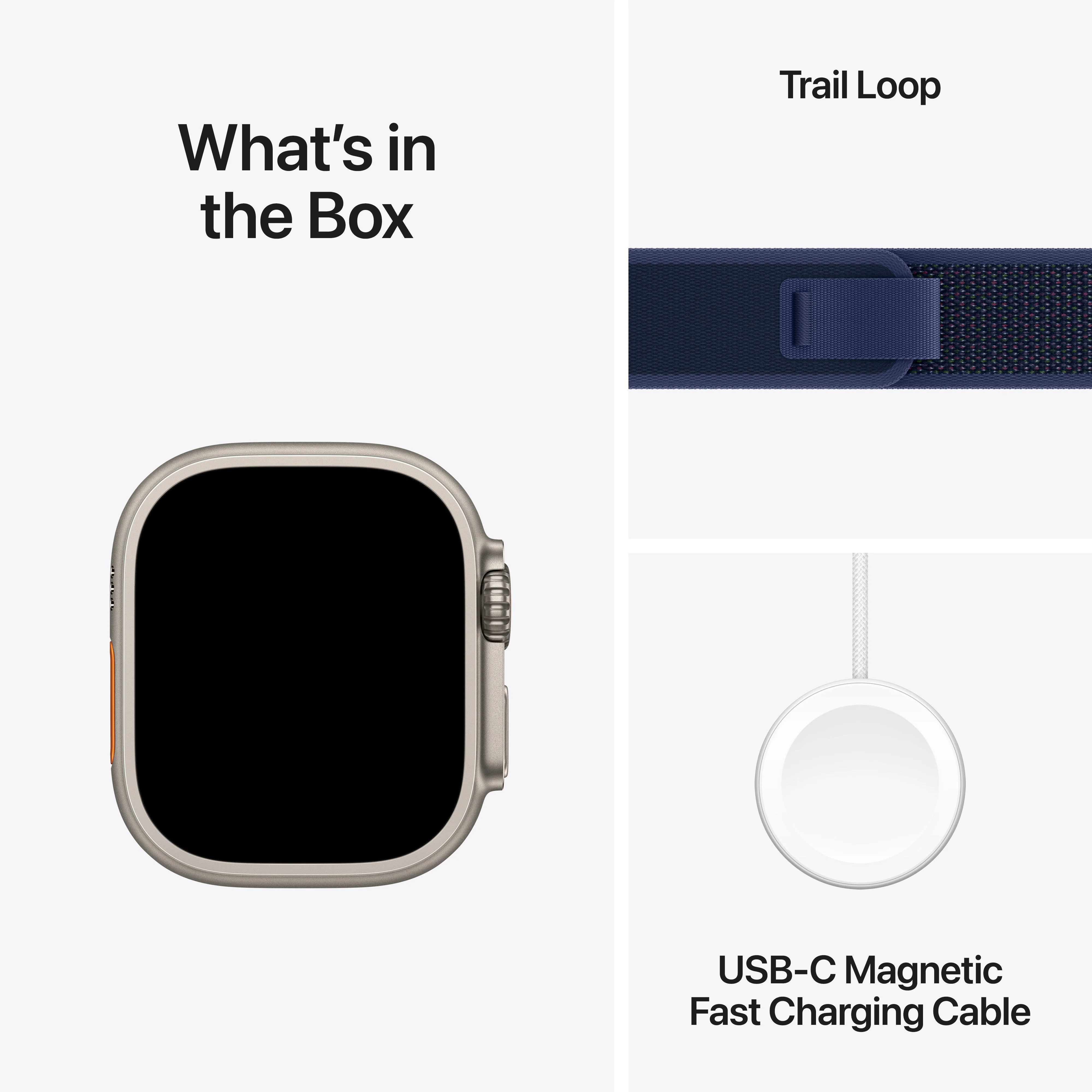 Apple Watch Ultra 2 GPS + Cellular 49mm Natural Titanium Case with Blue Trail Loop - M/L - Image 9