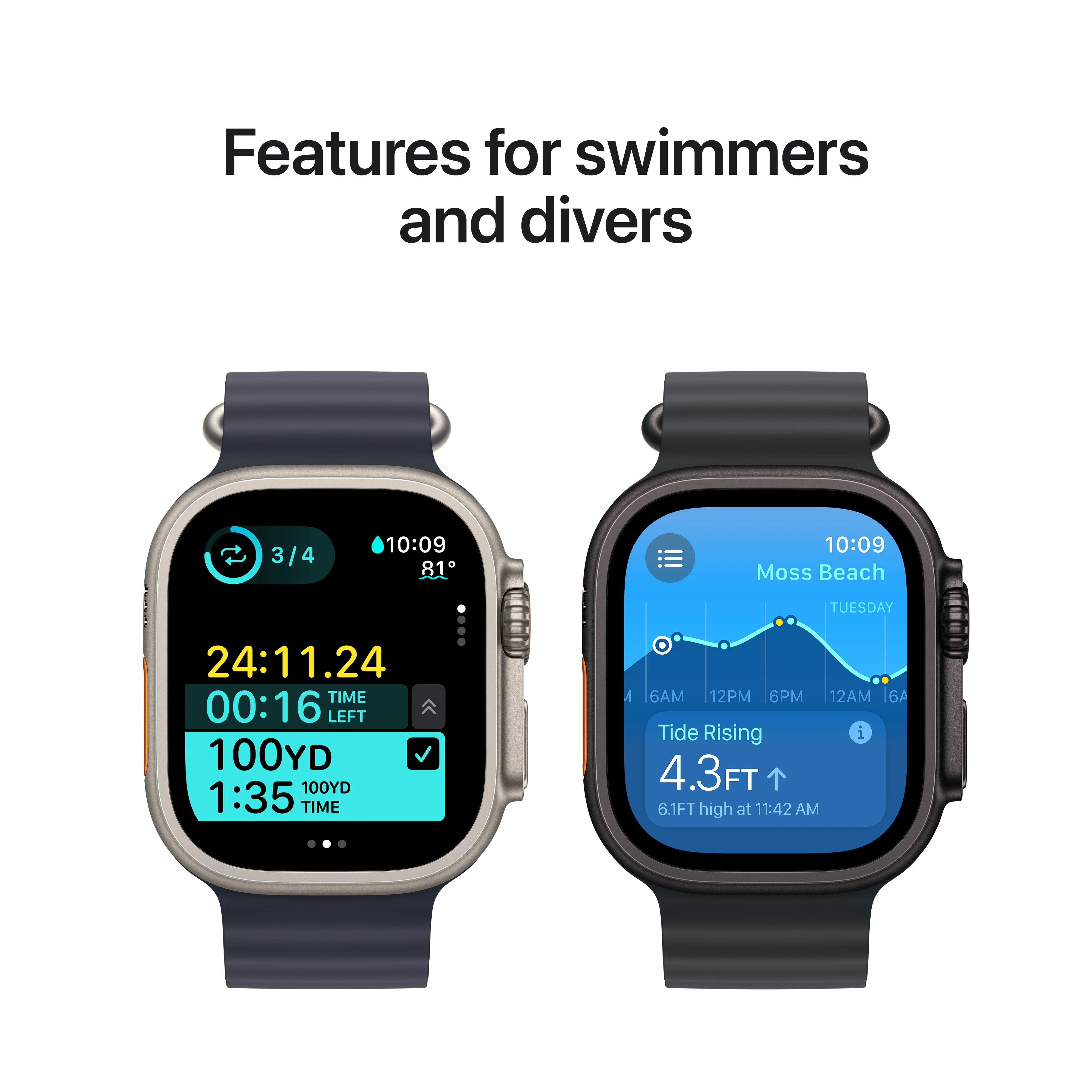 Apple Watch Ultra 2 GPS + Cellular 49mm Black Titanium Case with Black Trail Loop - M/L - Image 5