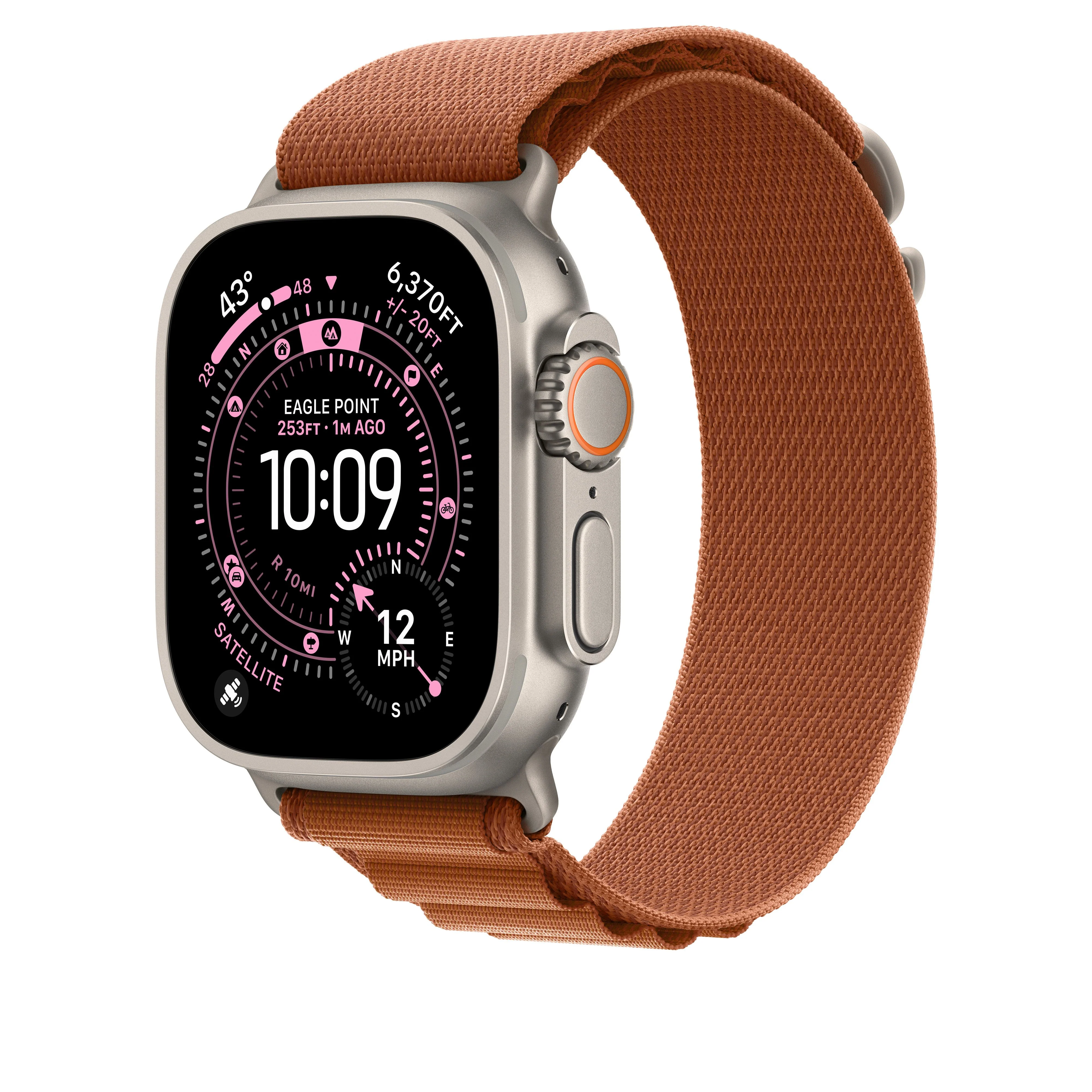 49/46 mm Terracotta Alpine Loop - Small - Natural Titanium Finish - Image 2