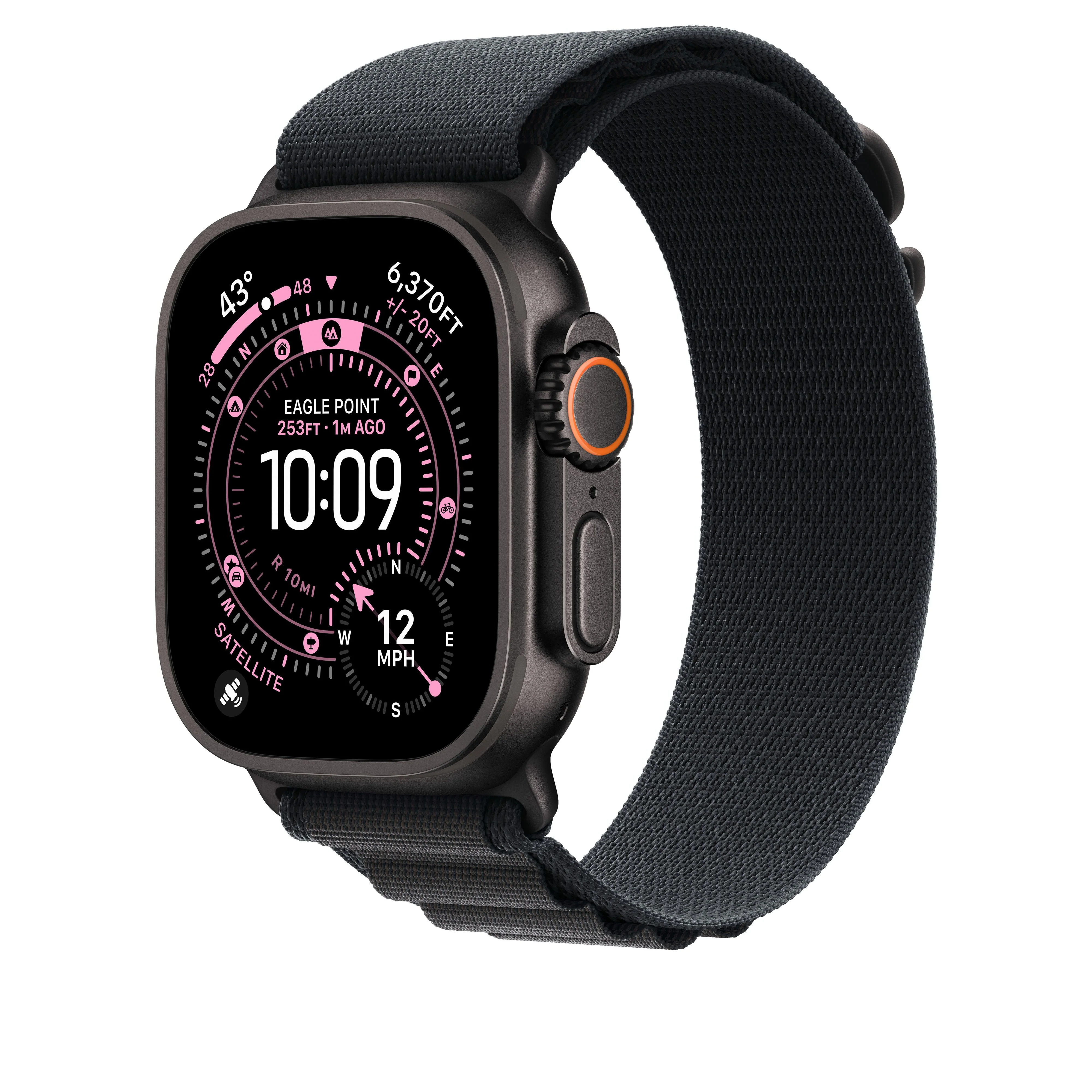 49/46 mm Black Alpine Loop - Medium - Black Titanium Finish - Image 2
