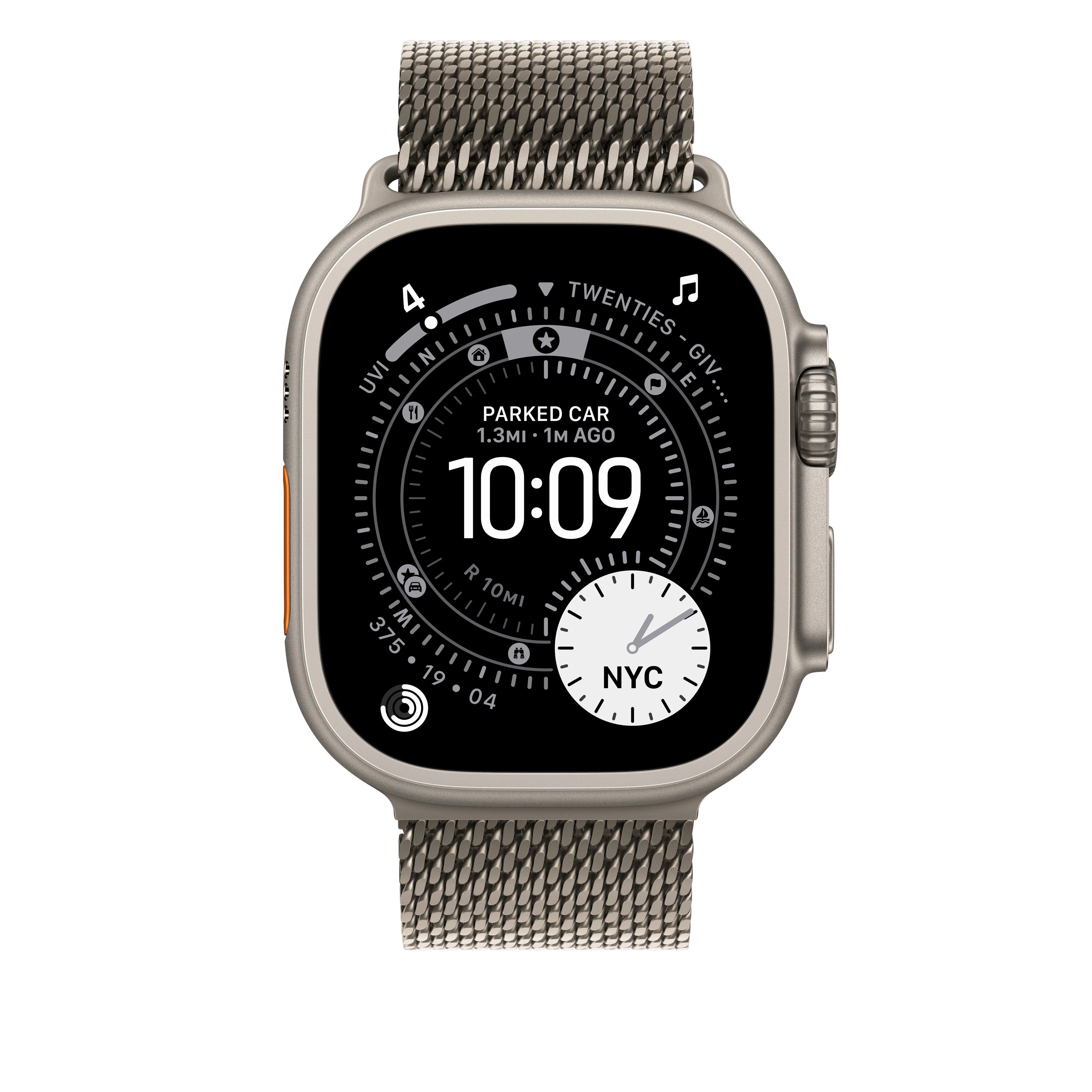 49/46 mm Natural Titanium Milanese Loop - Small - Image 3