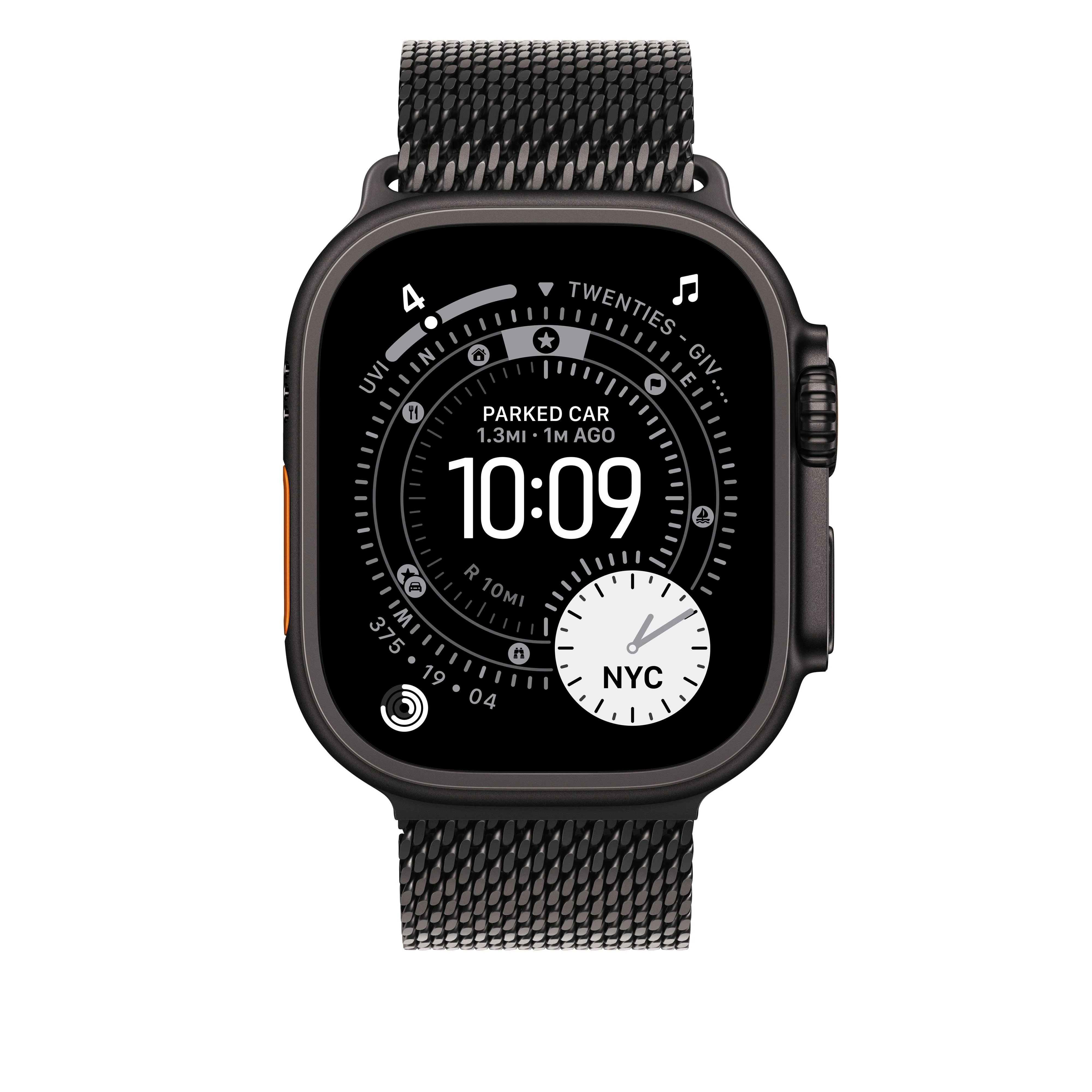 49/46 mm Black Titanium Milanese Loop - Medium - Image 3