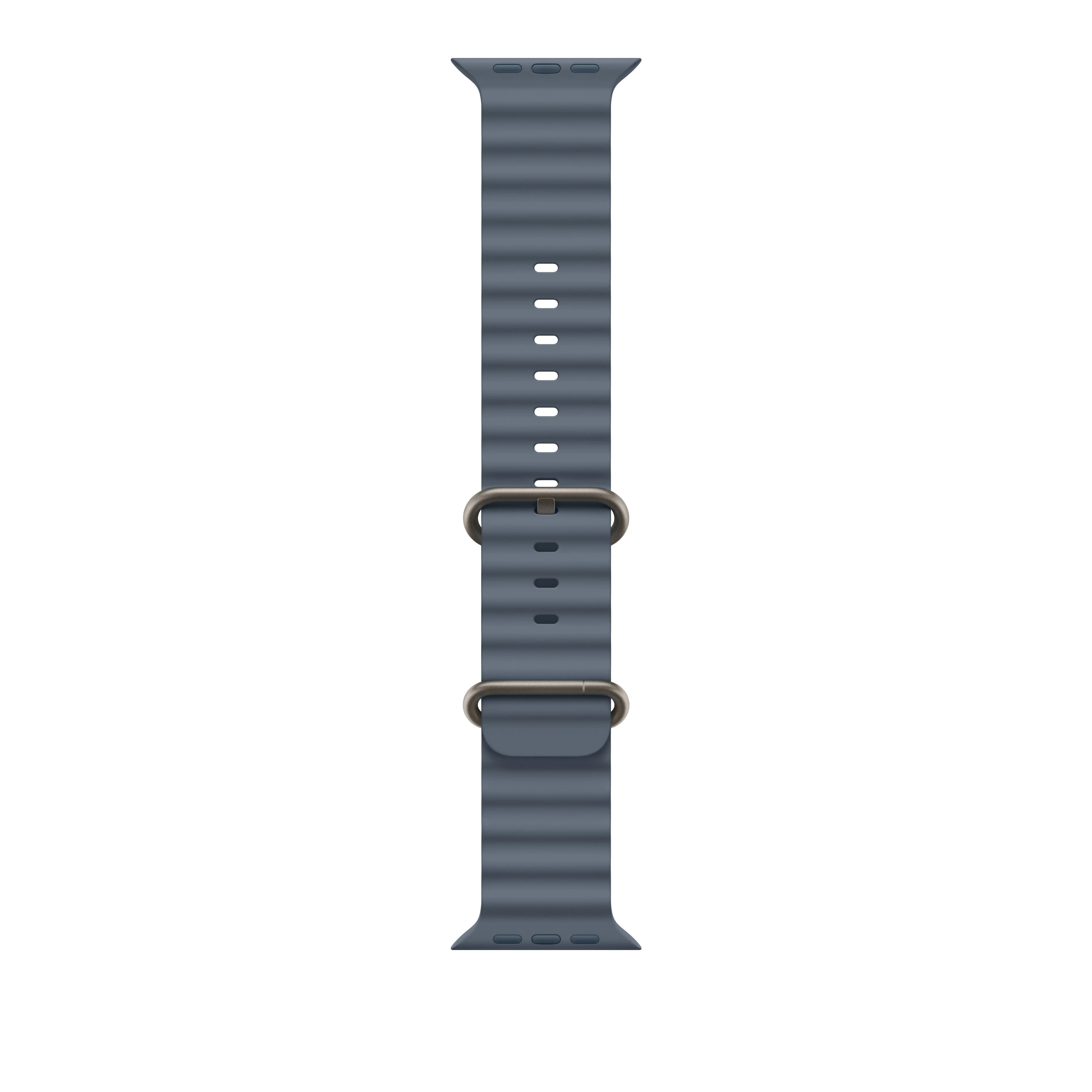 49/46 mm Anchor Blue Ocean Band - Natural Titanium Finish