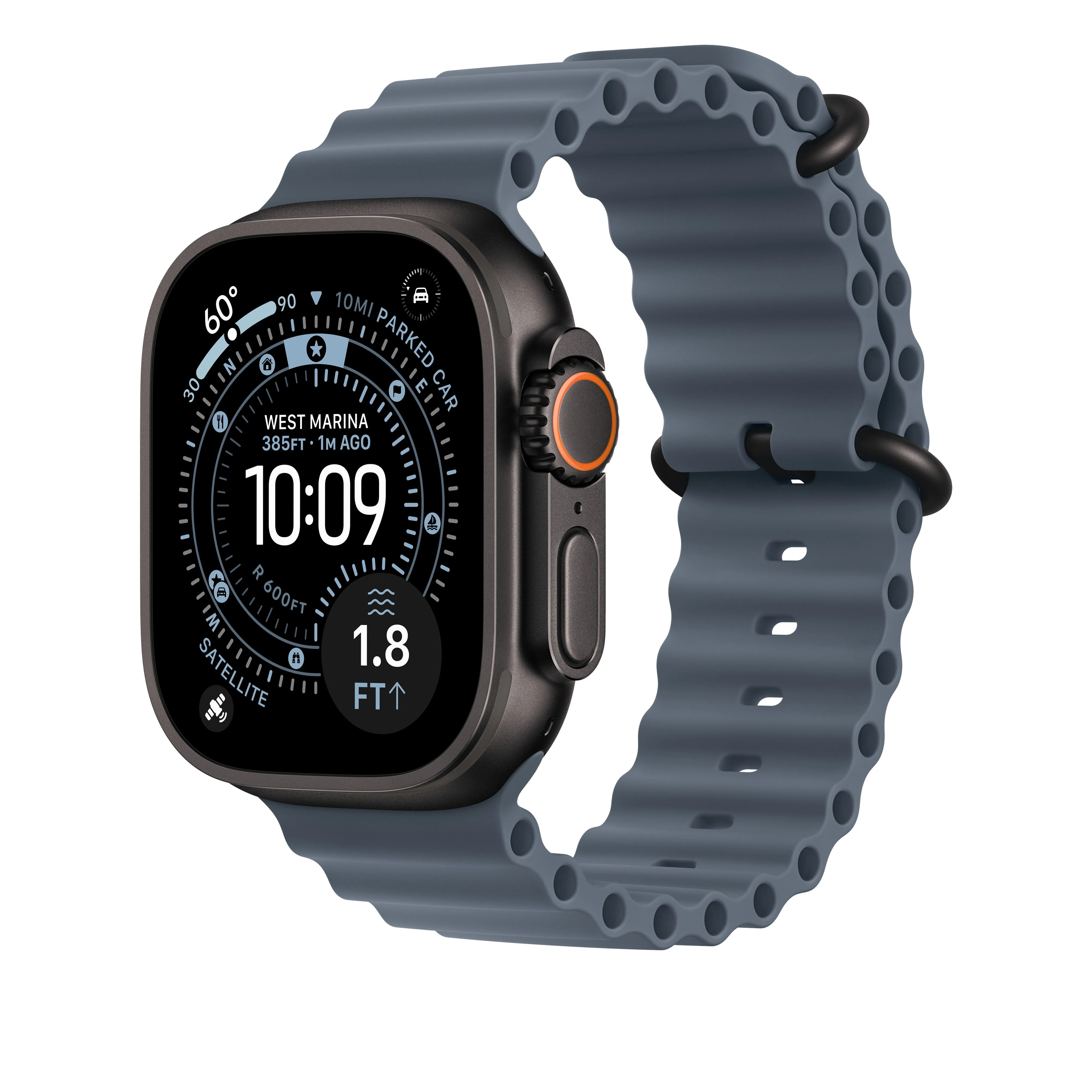 49/46 mm Anchor Blue Ocean Band - Black Titanium Finish - Image 2