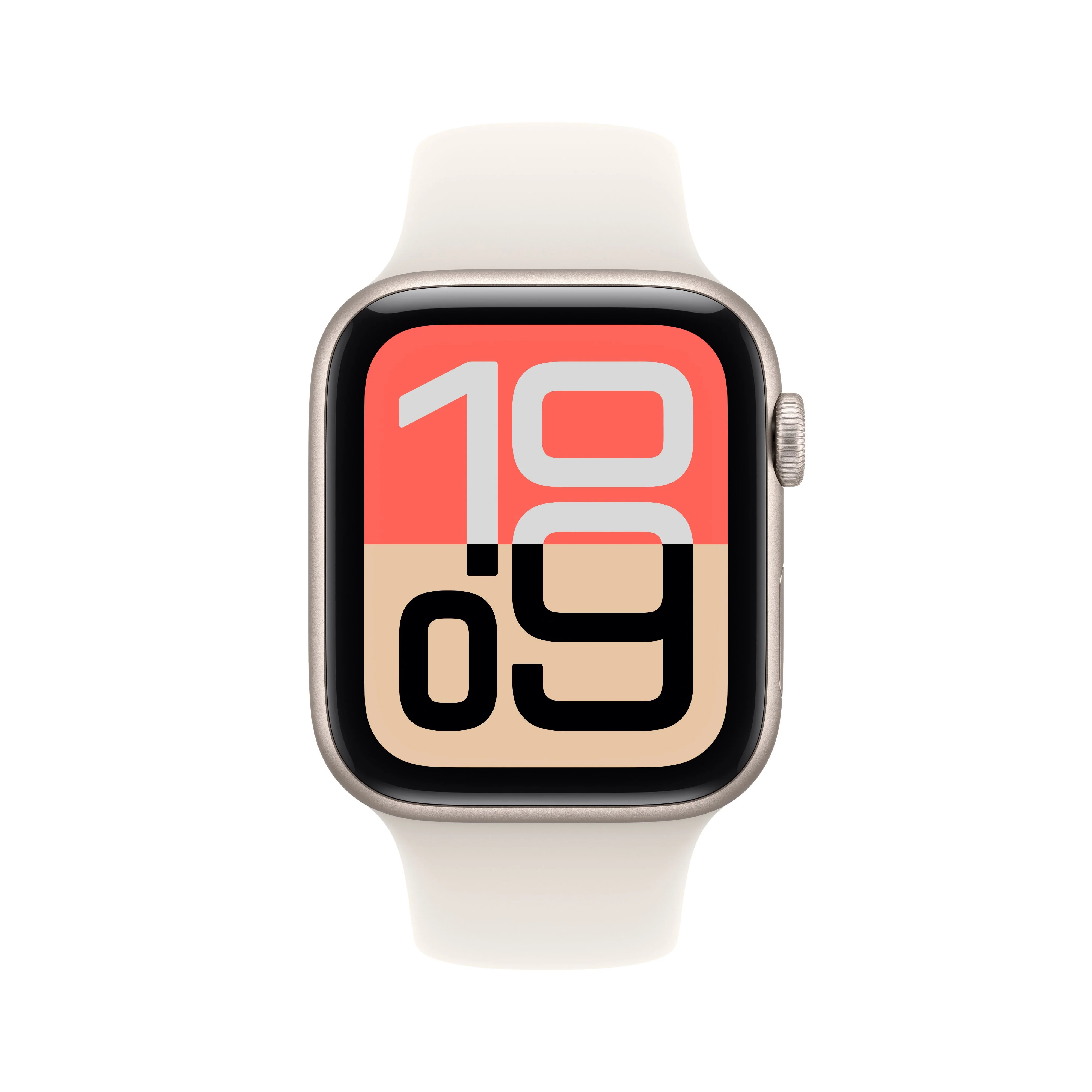 Apple Watch SE 3 GPS 44mm Starlight Aluminium Case with Starlight Sport Band - M/L - Image 2