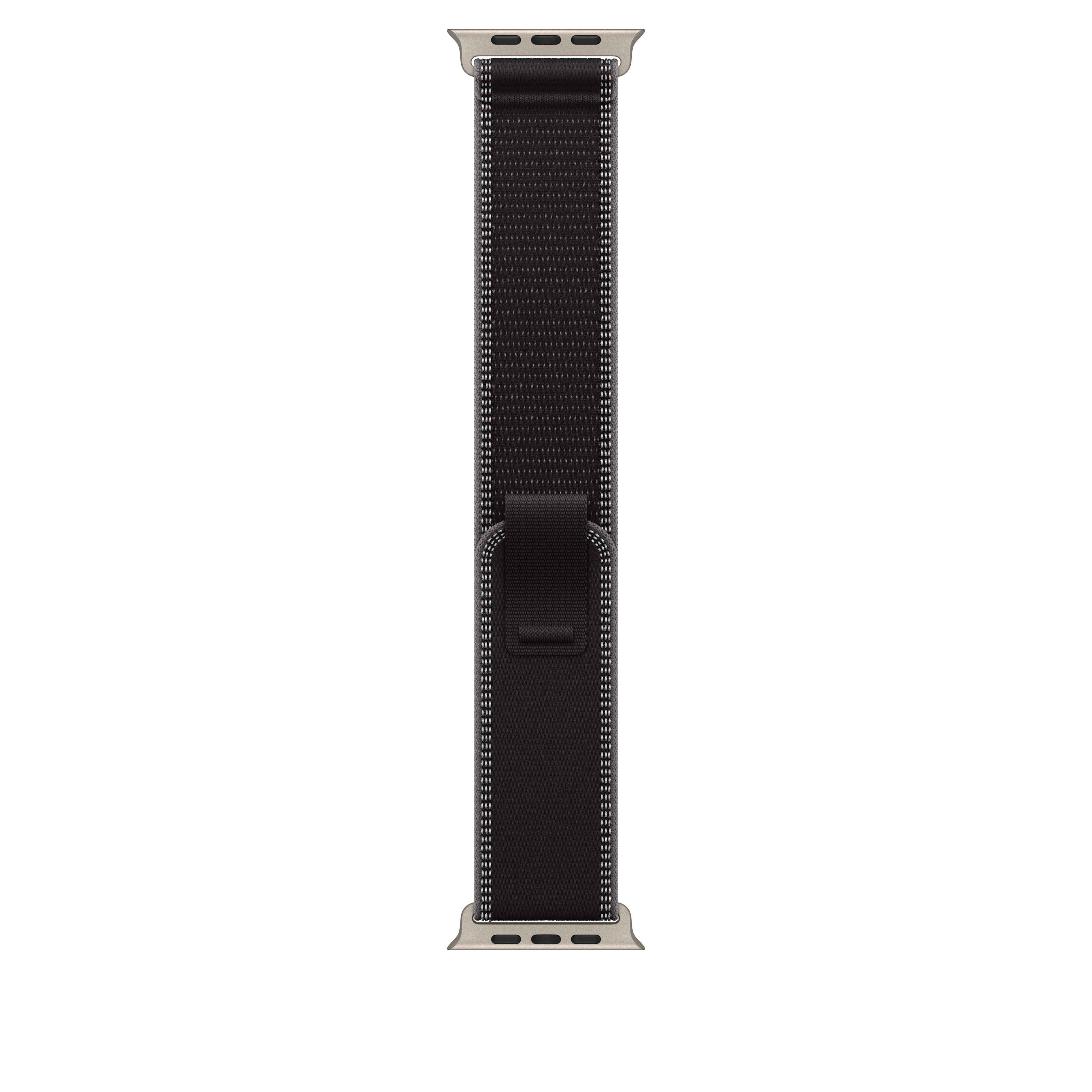 49/46 mm Black/Charcoal Trail Loop – M/L - Natural Titanium Finish