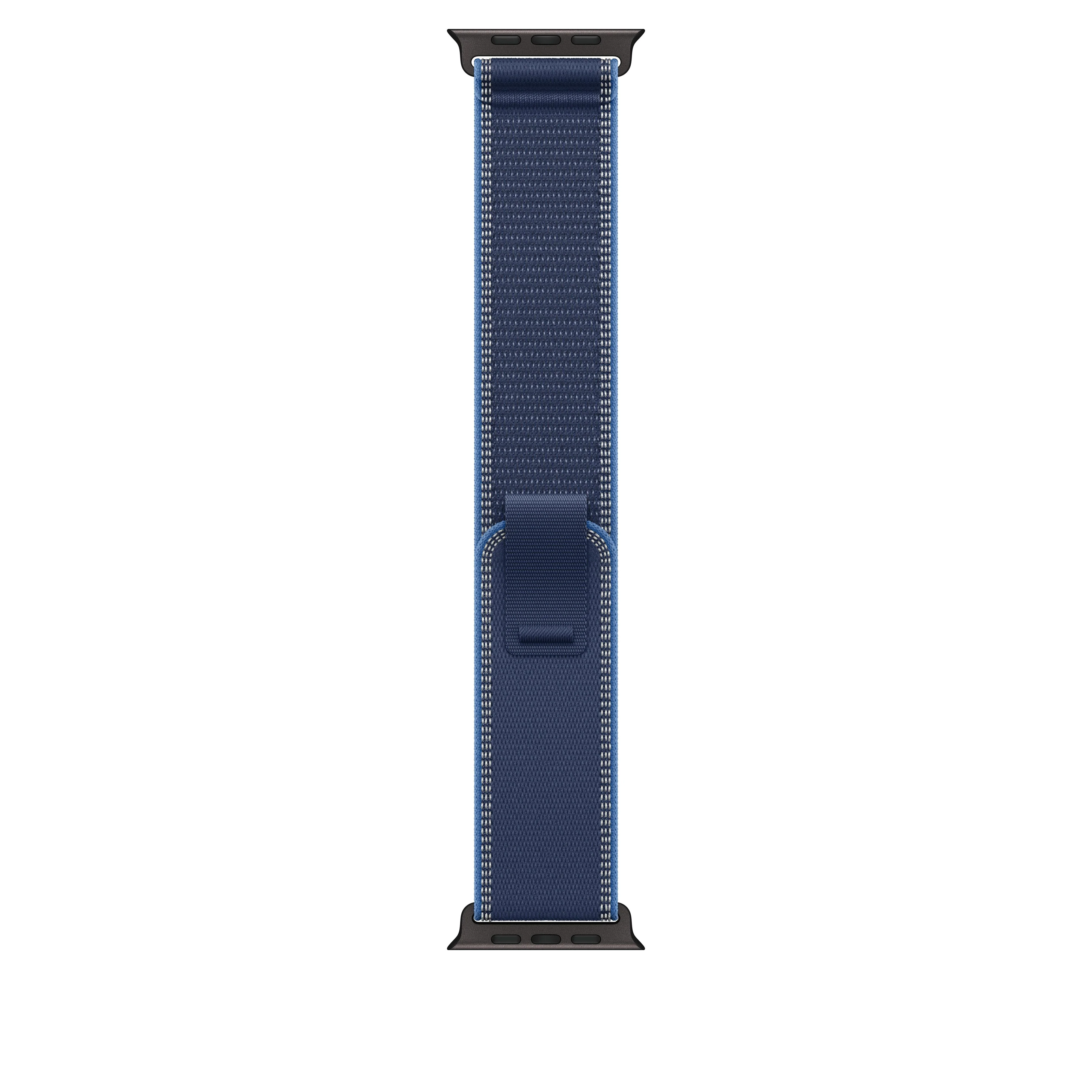 49/46 mm Blue/Bright Blue Trail Loop - S/M - Black Titanium Finish