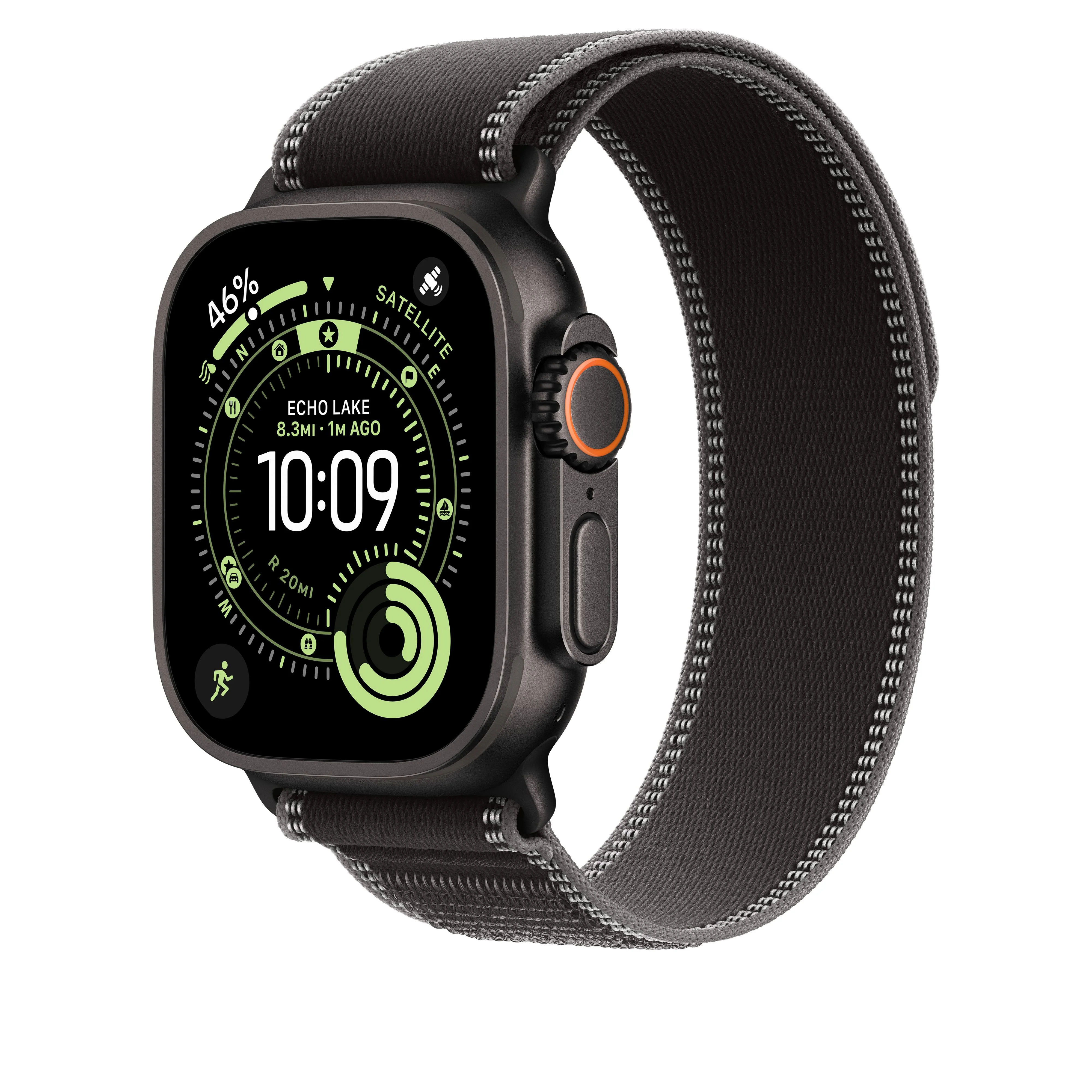 49/46 mm Black/Charcoal Trail Loop - S/M - Black Titanium Finish - Image 2
