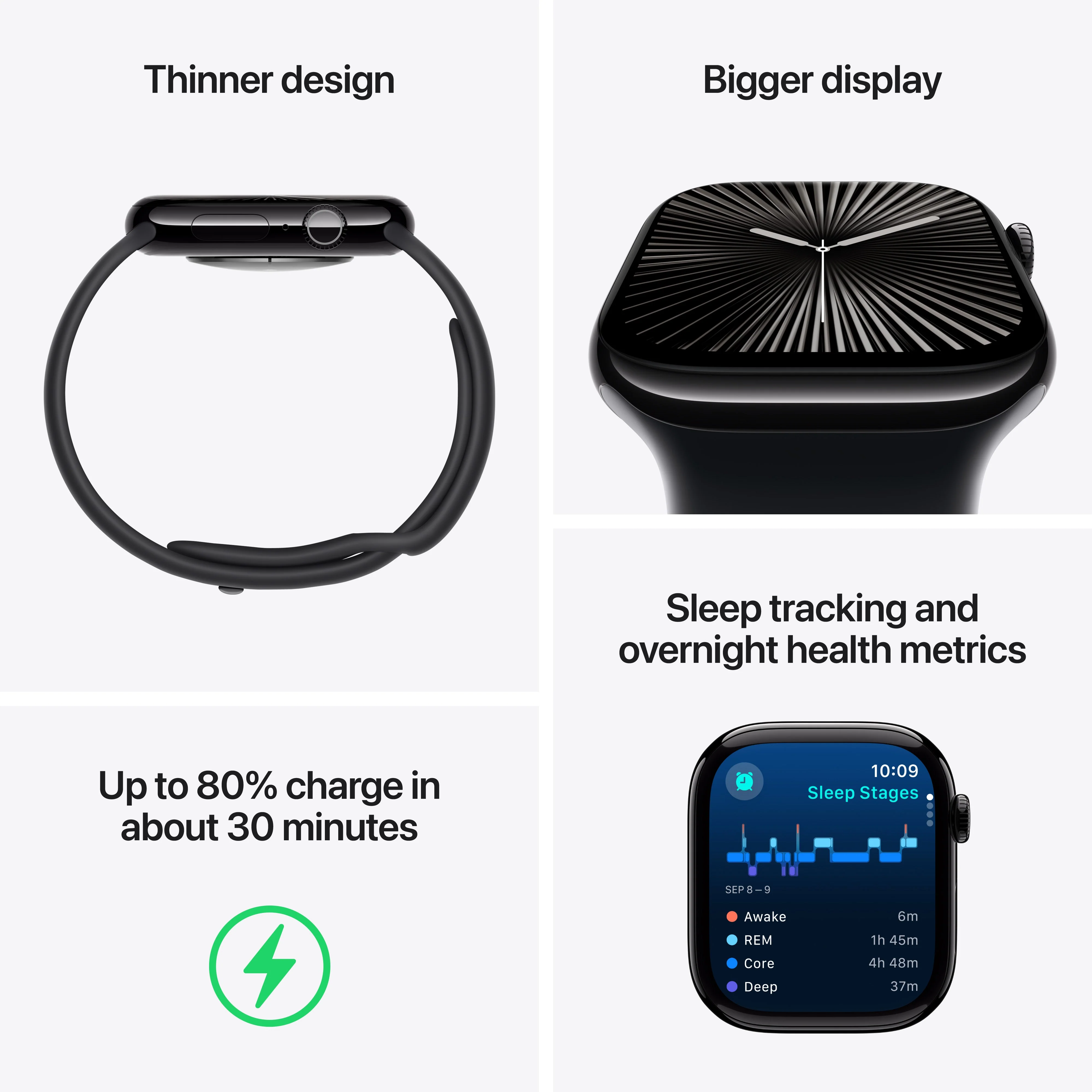 Apple Watch Series 10 GPS + Cellular 46mm Rose Gold Aluminium Case with Light Blush Sport Band - S/M - Image 3