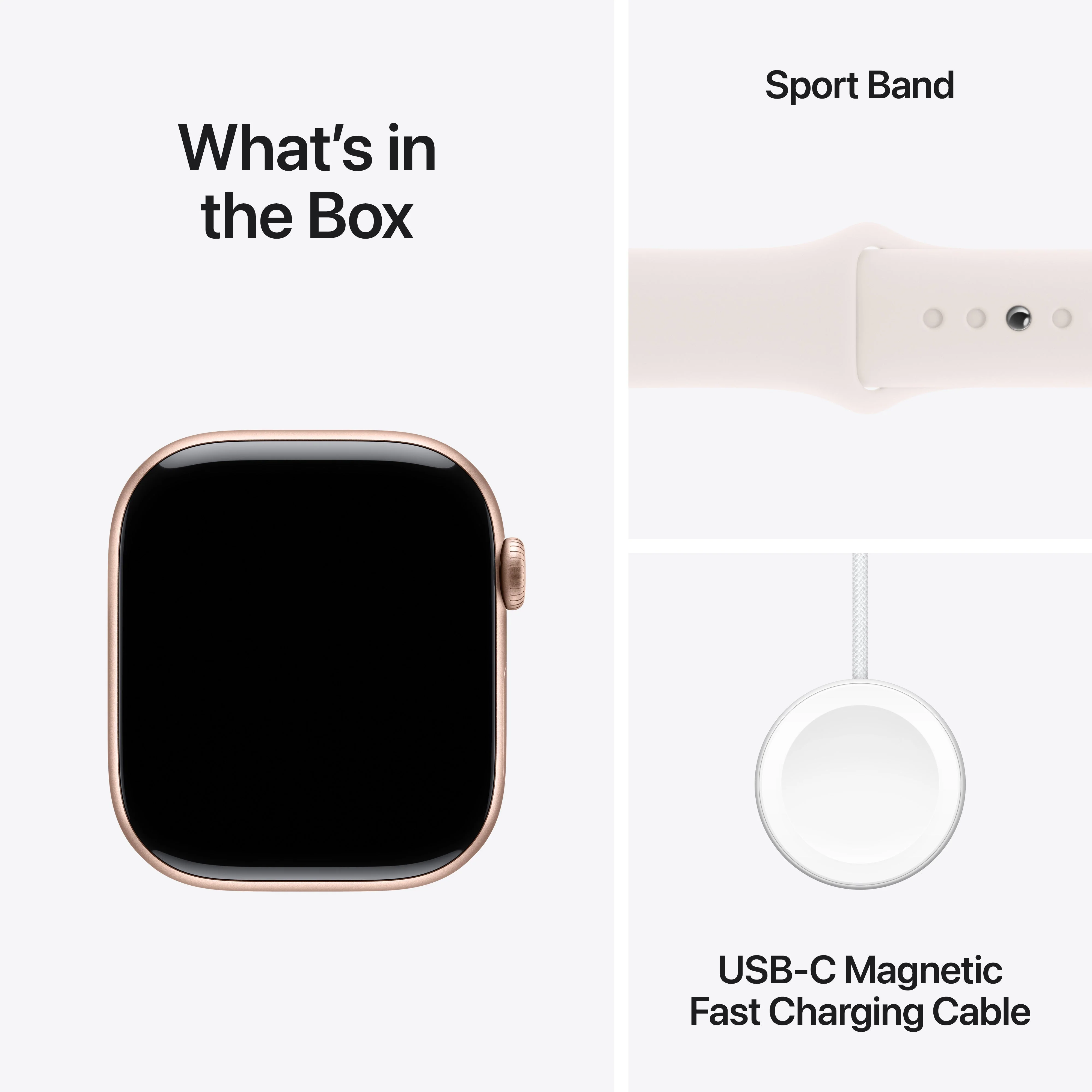 Apple Watch Series 10 GPS + Cellular 46mm Rose Gold Aluminium Case with Light Blush Sport Band - S/M - Image 9