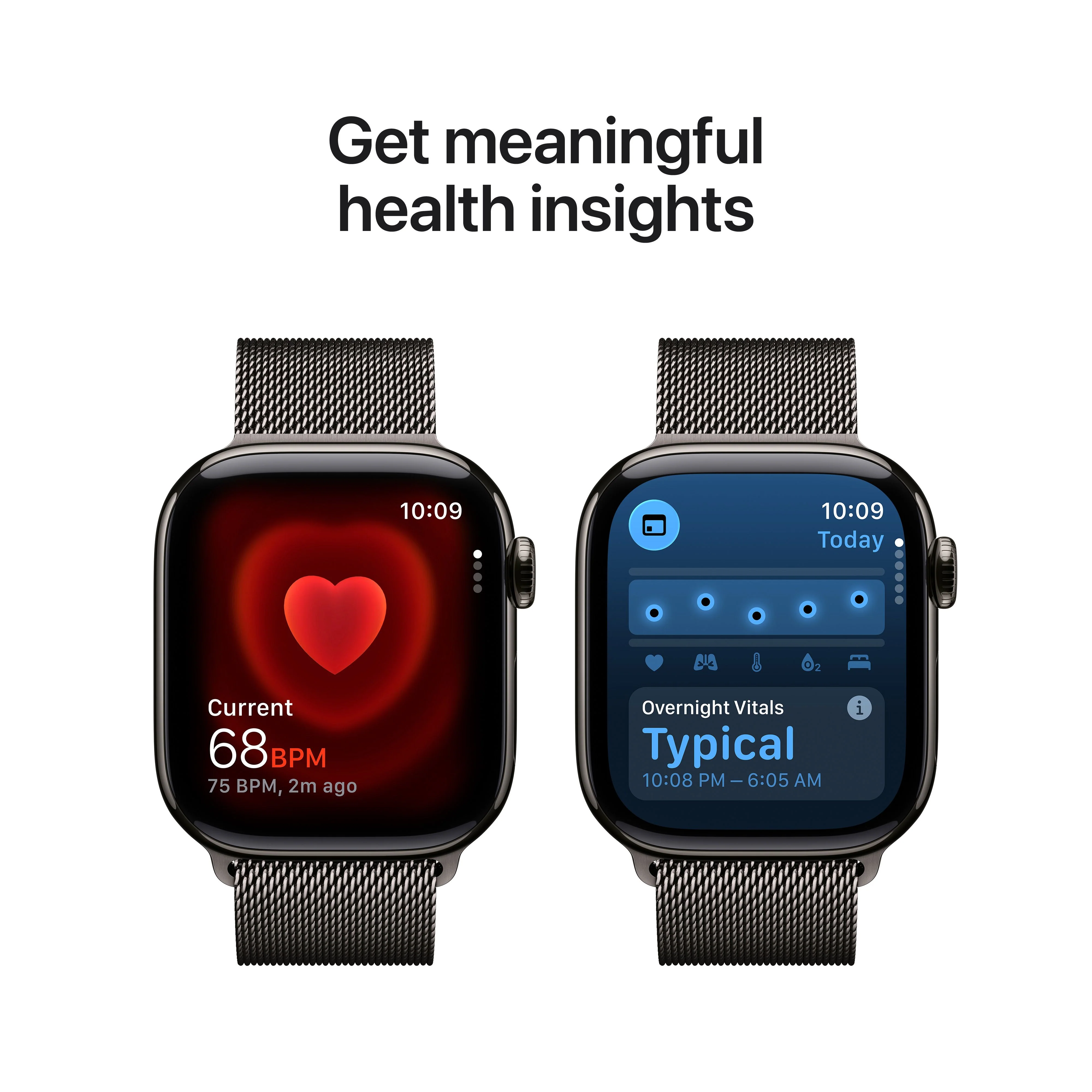 Apple Watch Series 11 GPS + Cellular 42mm Slate Titanium Case with Slate Milanese Loop - Image 5