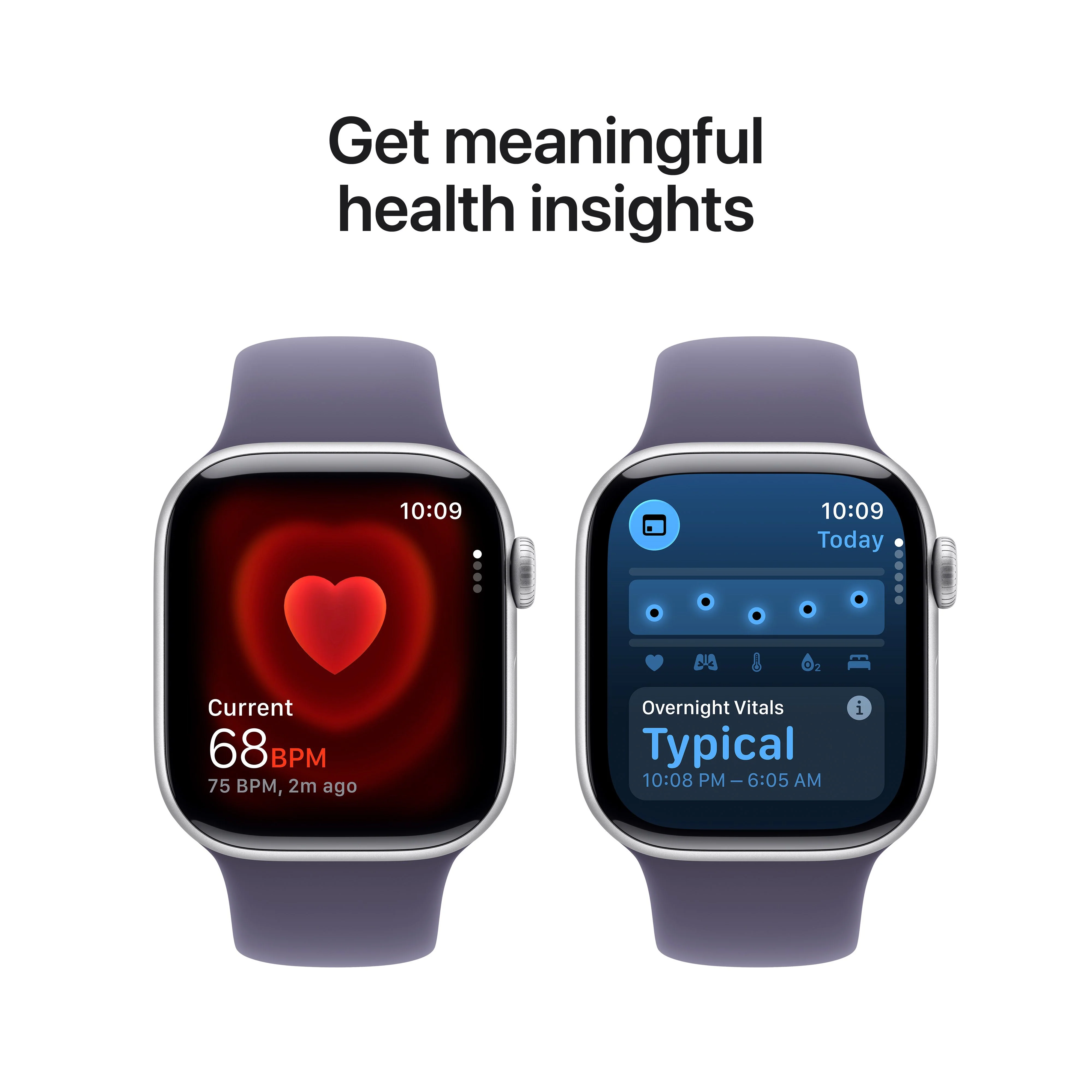 Apple Watch Series 11 GPS 42mm Silver Aluminium Case with Purple Fog Sport Band - M/L - Image 5