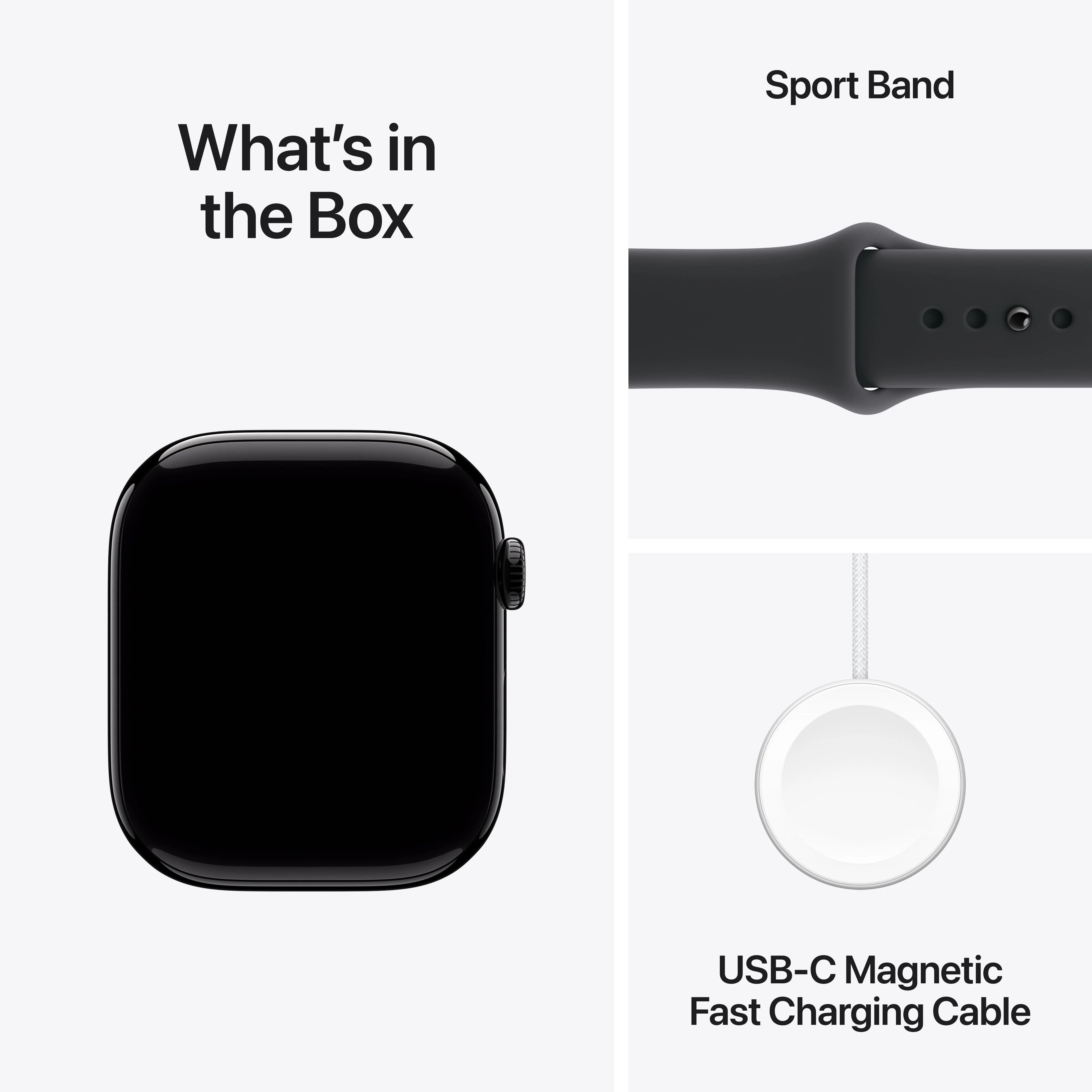 Apple Watch Series 11 GPS 46mm Jet Black Aluminium Case with Black Sport Band - S/M - Image 8