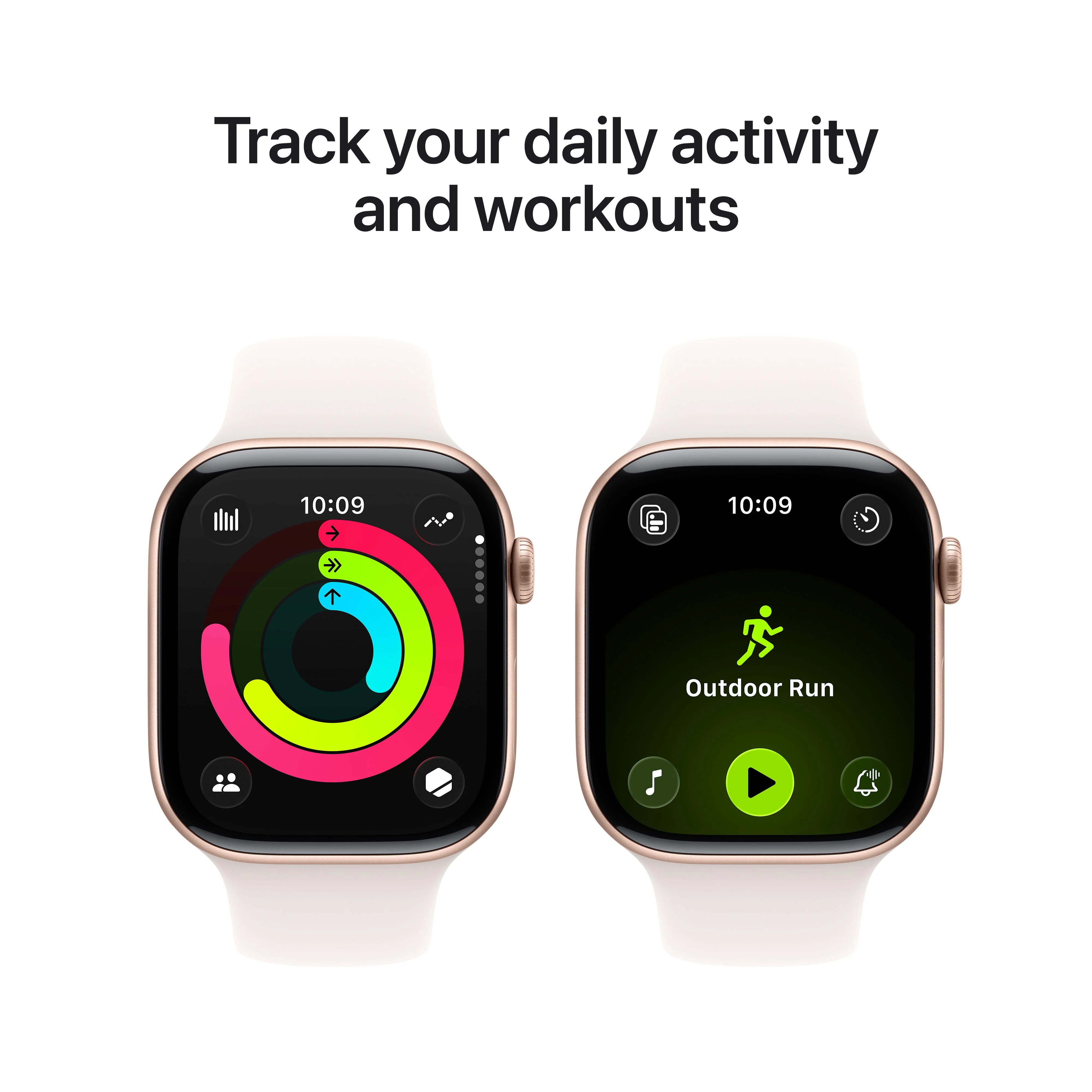 Apple Watch Series 11 GPS 46mm Rose Gold Aluminium Case with Light Blush Sport Band - S/M - Image 4