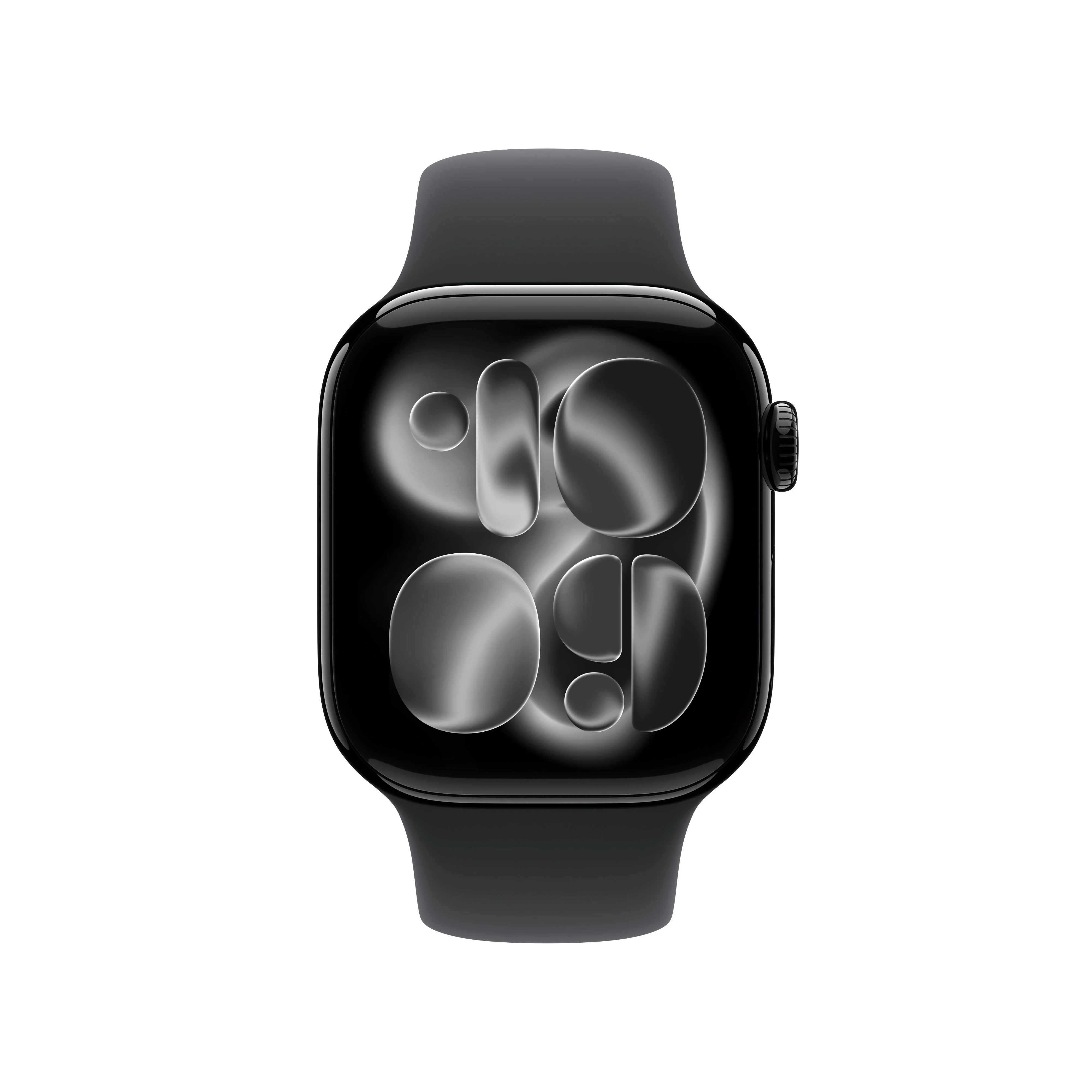 Apple Watch Series 11 GPS + Cellular 42mm Jet Black Aluminium Case with Black Sport Band - M/L - Image 2