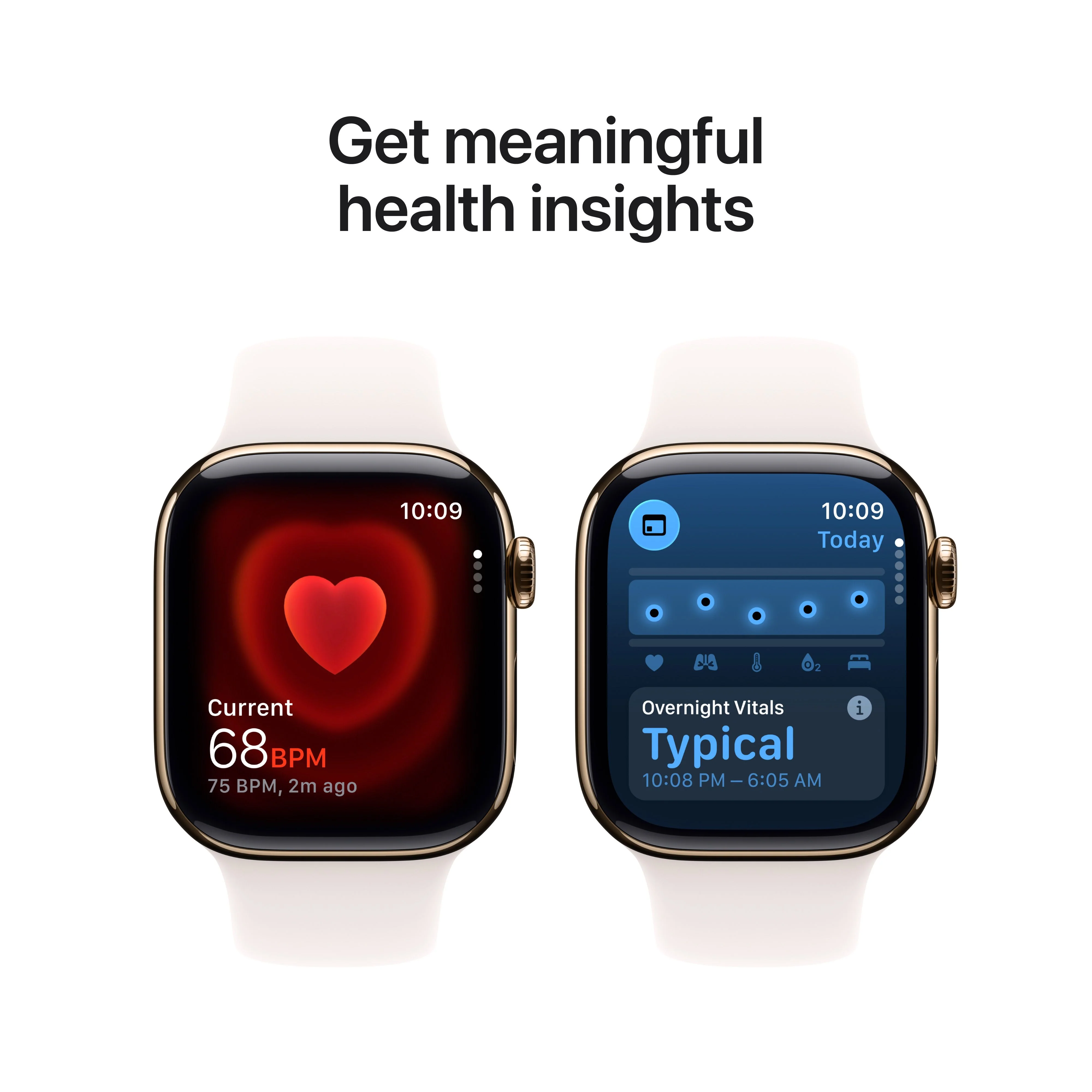 Apple Watch Series 11 GPS + Cellular 42mm Gold Titanium Case with Light Blush Sport Band - M/L - Image 5