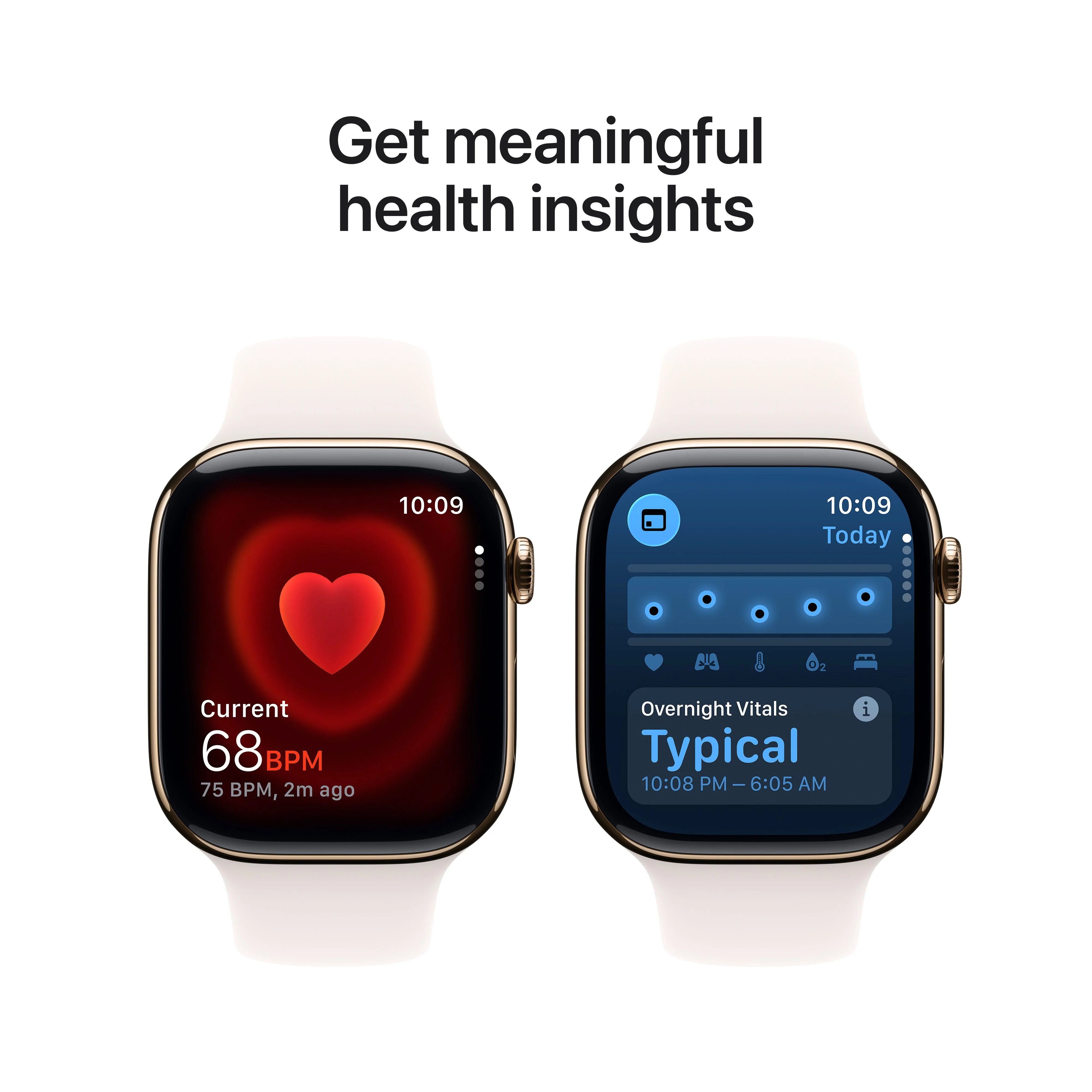 Apple Watch Series 11 GPS + Cellular 46mm Gold Titanium Case with Light Blush Sport Band - M/L - Image 5