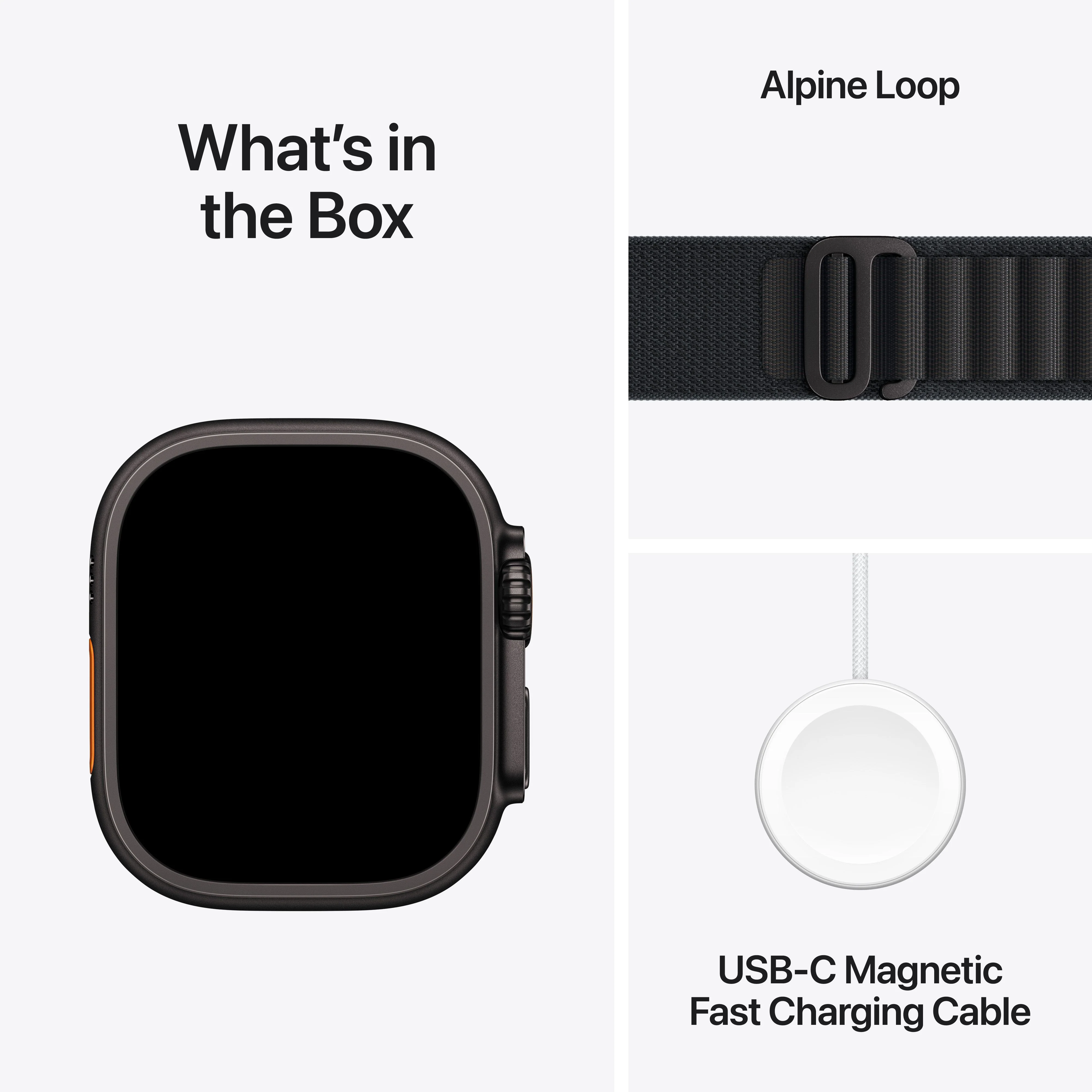 Apple Watch Ultra 3 GPS + Cellular 49mm Svart Titanium med Svart Alpine Loop - Small - Image 7