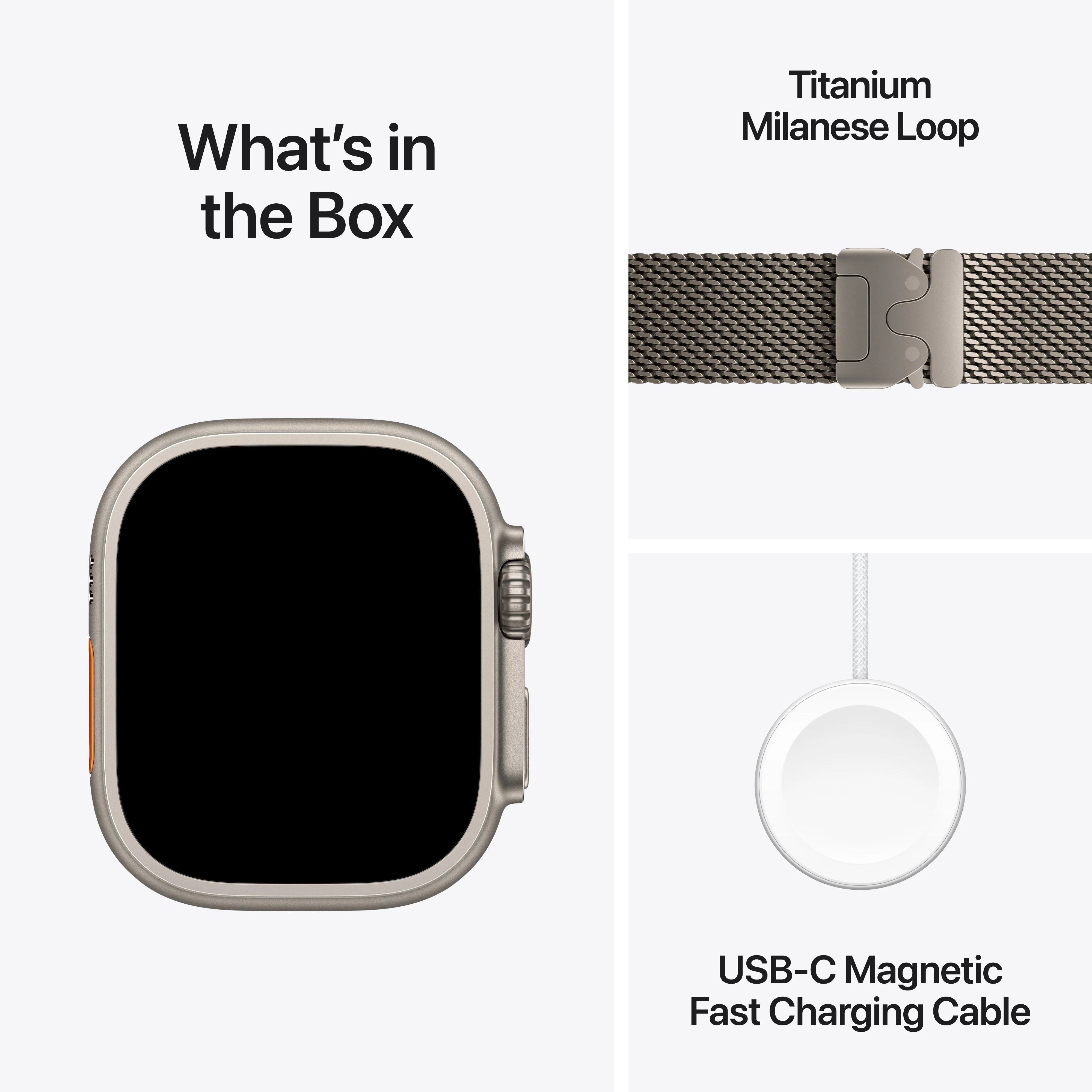 Apple Watch Ultra 3 GPS + Cellular 49mm Naturlig Titanium med Naturlig Titanium Milanese Loop - Large - Image 7