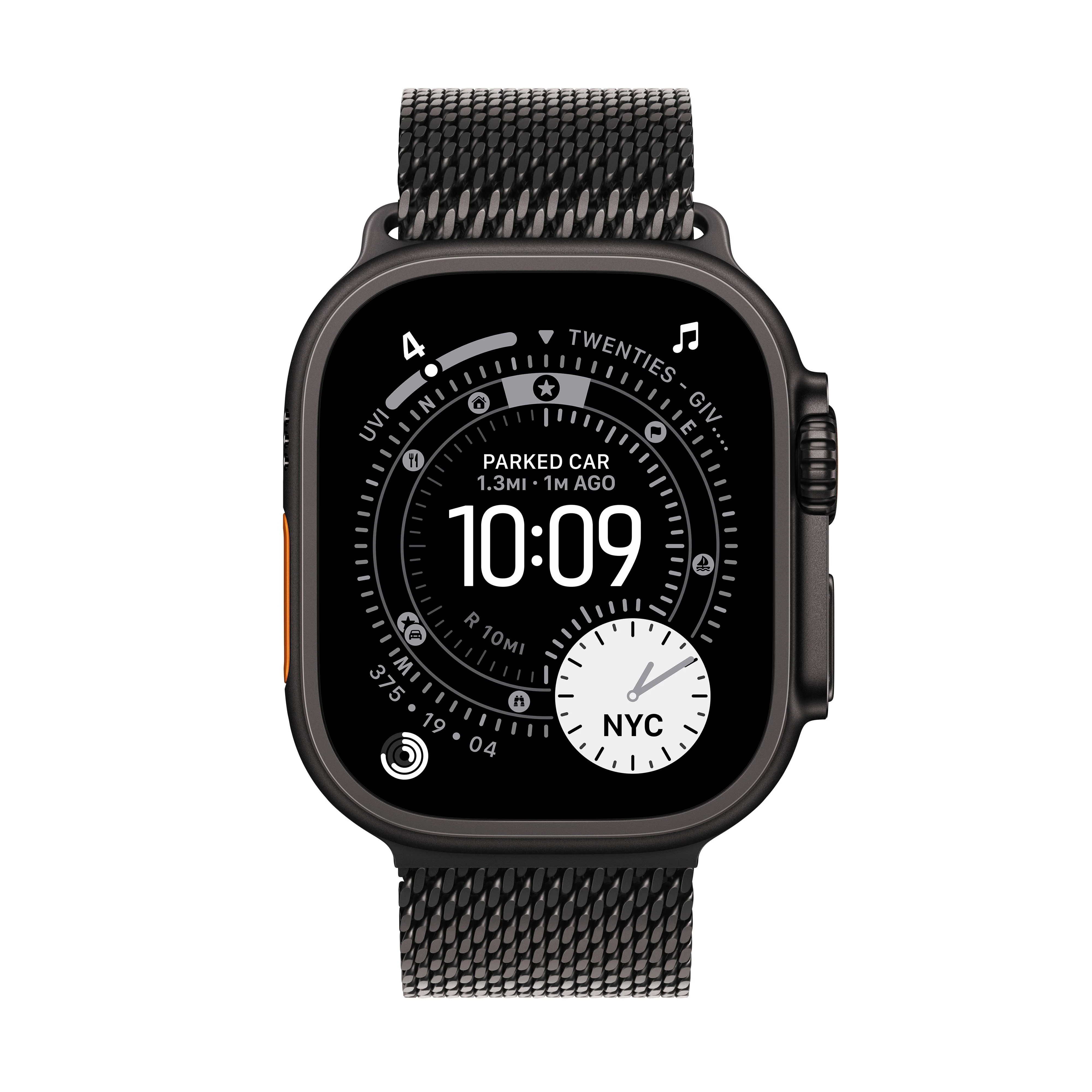 Apple Watch Ultra 3 GPS + Cellular 49mm Svart Titanium med Svart Titanium Milanese Loop - Small - Image 2