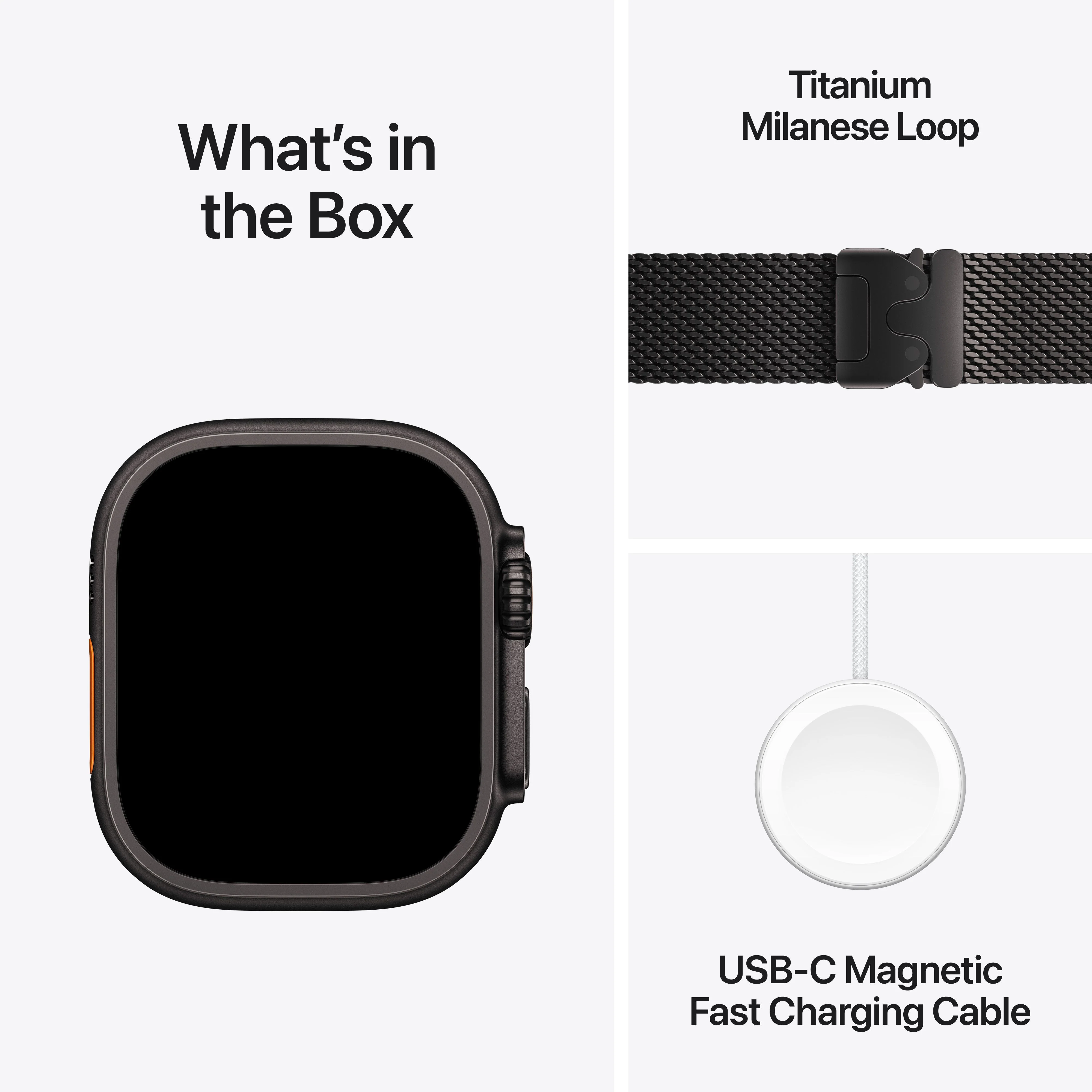 Apple Watch Ultra 3 GPS + Cellular 49mm Svart Titanium med Svart Titanium Milanese Loop - Large - Image 7