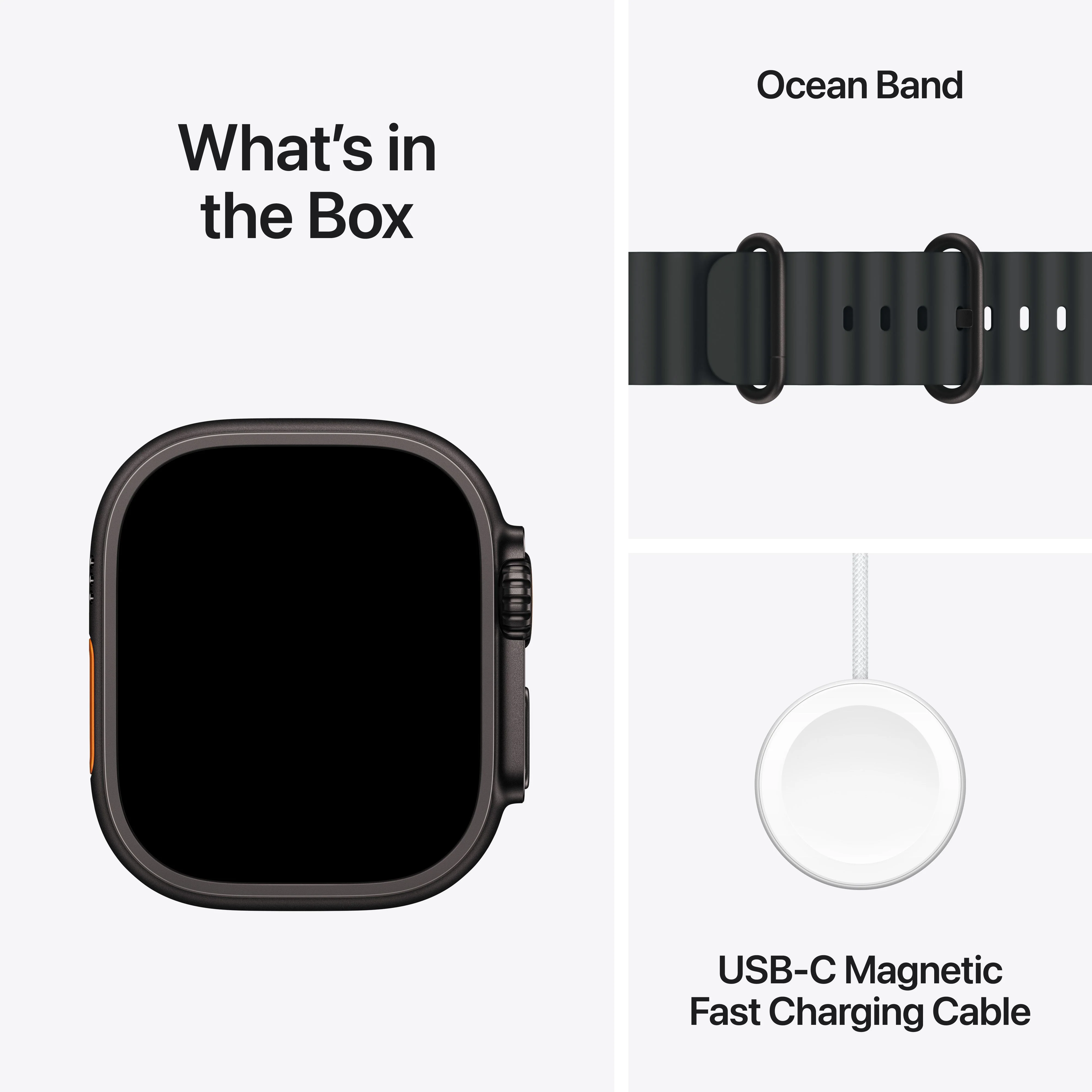 Apple Watch Ultra 3 GPS + Cellular 49mm Svart Titanium med Svart Ocean Band - Image 7