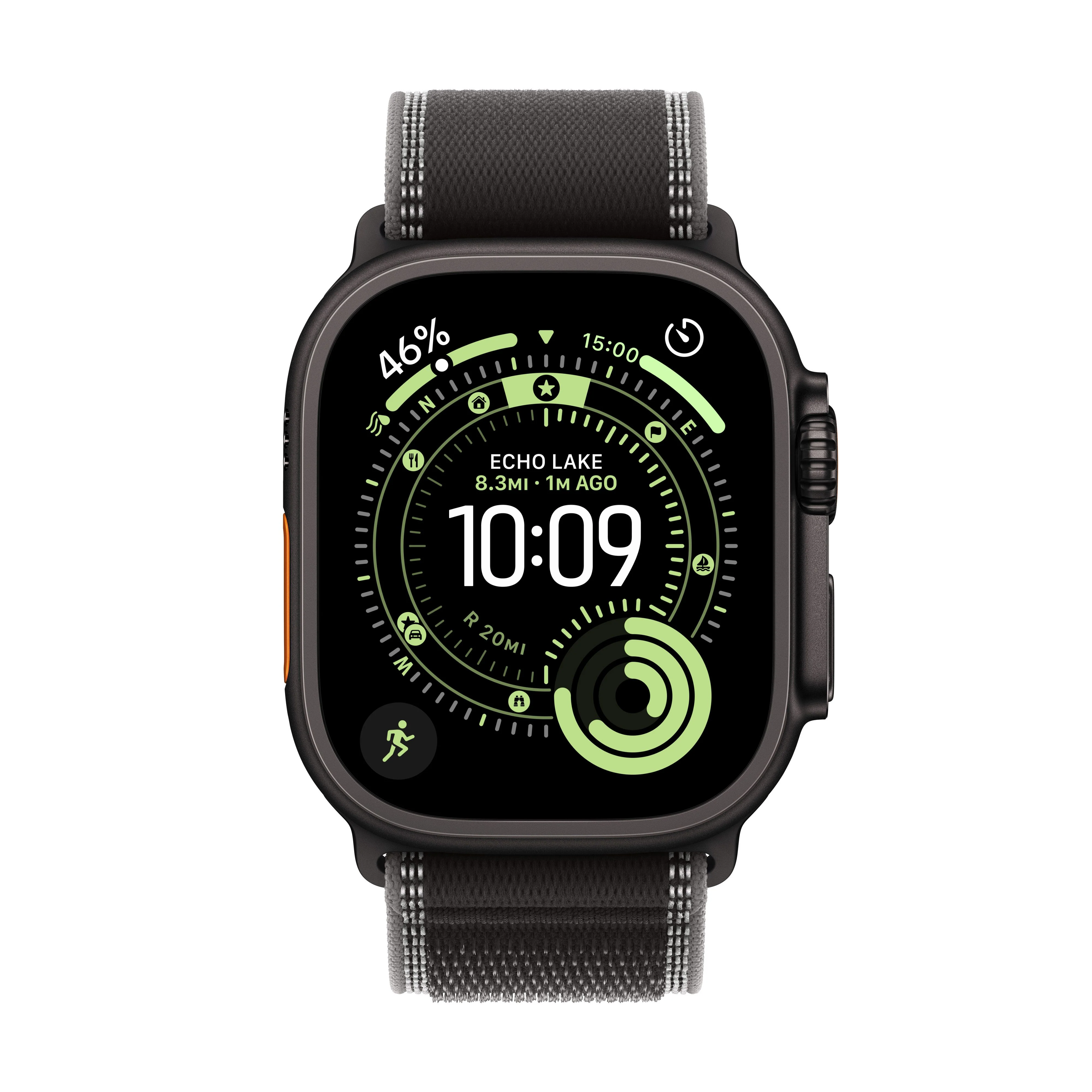 Apple Watch Ultra 3 GPS + Cellular 49mm Svart Titanium med Svart/Koksgrå Trail Loop - S/M - Image 2