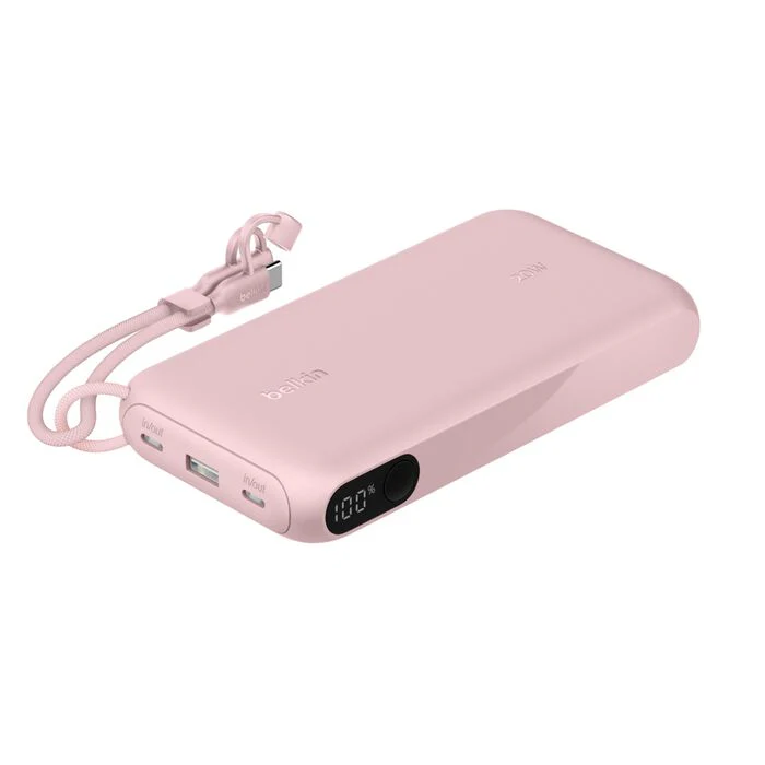 Belkin BoostCharge 20 000 mAh Powerbank med display - Rosa