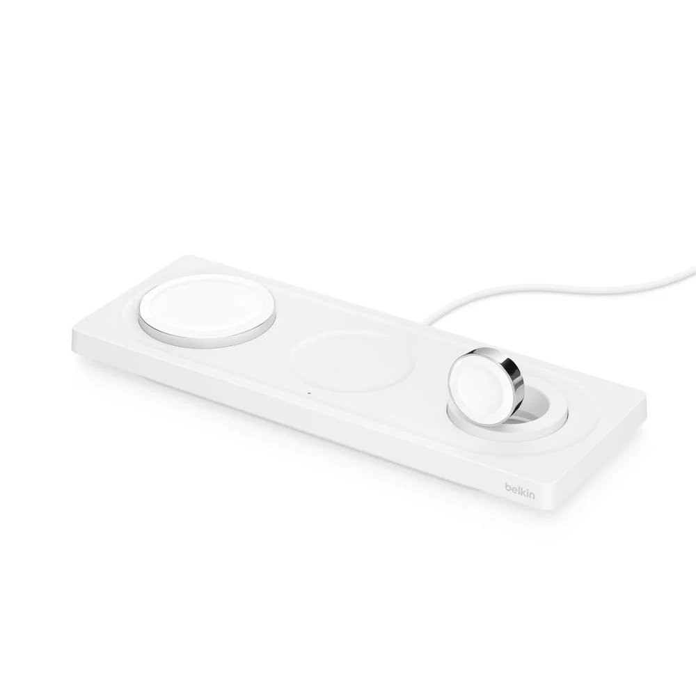 Belkin 3-i-1 MagSafe Trådløs Ladeplate - Hvit - Image 4
