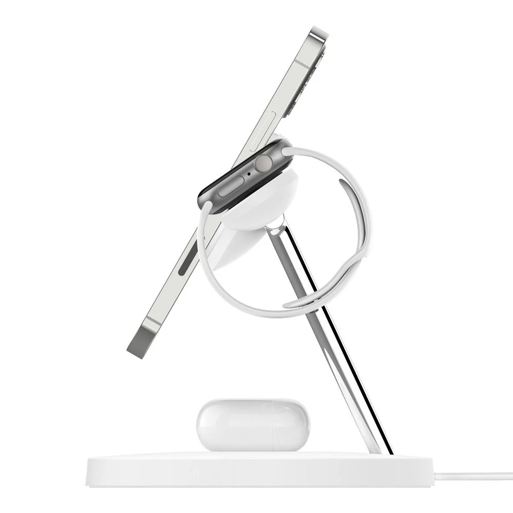 Belkin 3-i-1 MagSafe Trådløs Ladestativ - Hvit - Image 4