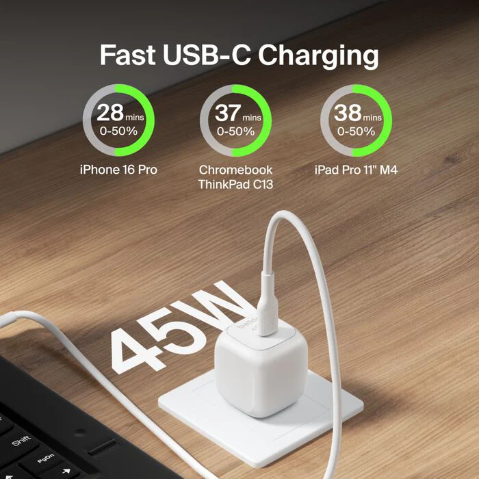 Belkin 45W USB-C PD Vegglader - Image 5