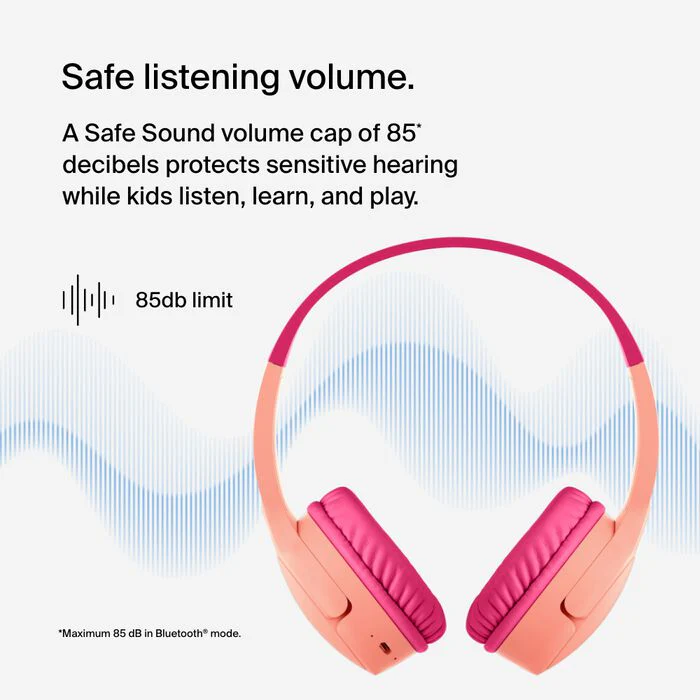 Belkin SoundForm Mini Hodetelefoner for Barn - Rosa - Image 2