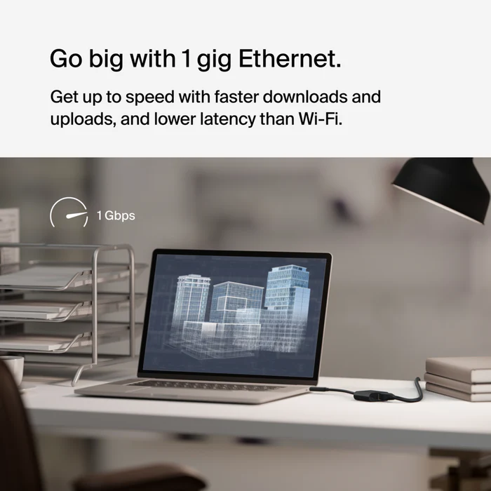 Belkin USB-C til Ethernet + Lading Adapter - Image 4