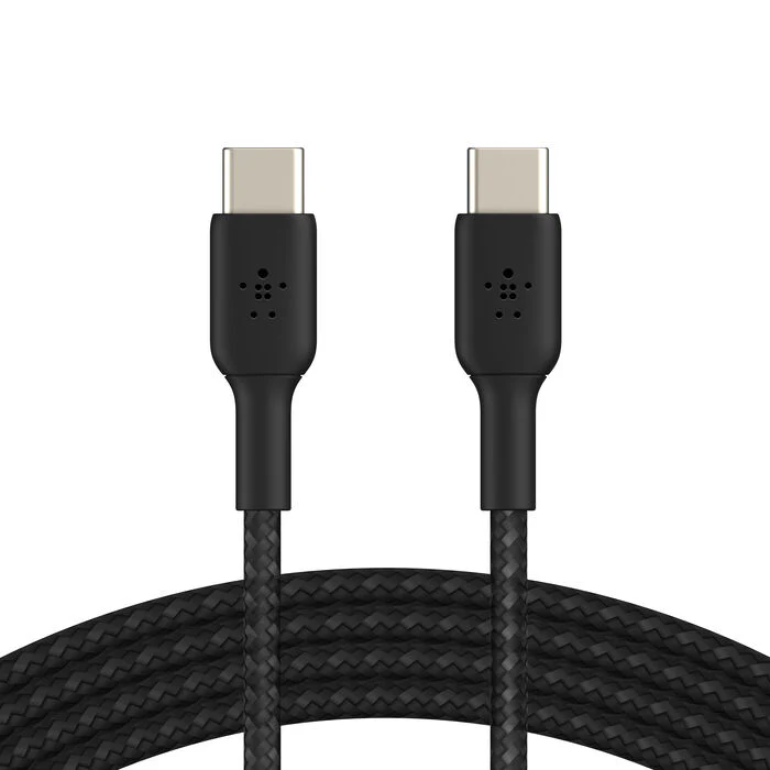 Belkin USB-C til USB-C 60W Vevd Ladekabel 1m - Svart - Image 2