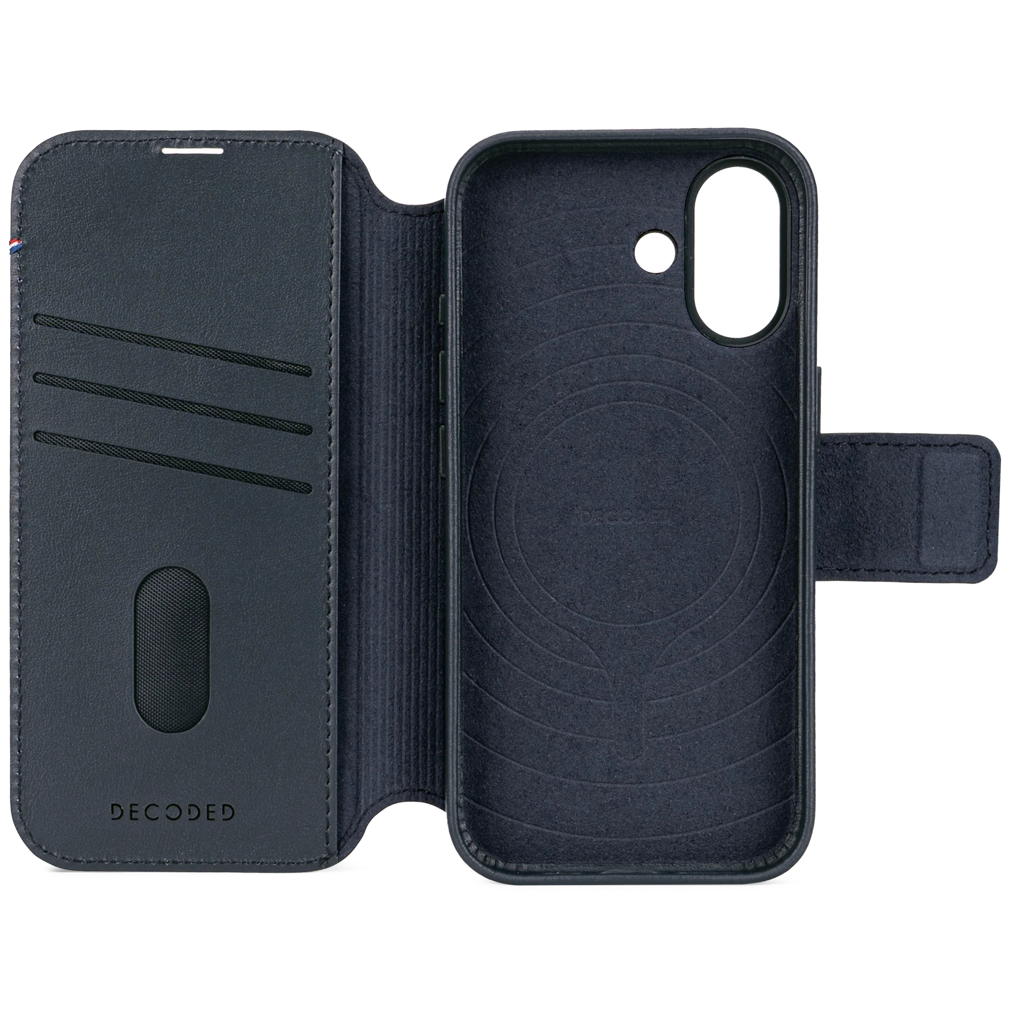 Decoded Lommebokdeksel i skinn med MagSafe til iPhone 17 - Navy - Image 2