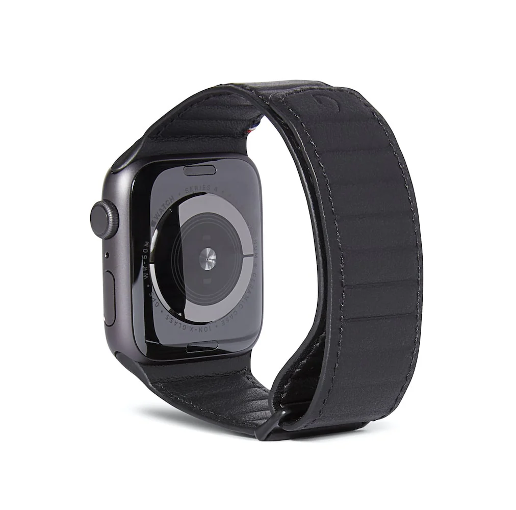 Decoded 49/46 mm Traction lærrem til Apple Watch - Svart - Image 2