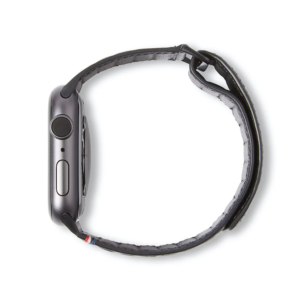 Decoded 49/46 mm Traction lærrem til Apple Watch - Svart - Image 3