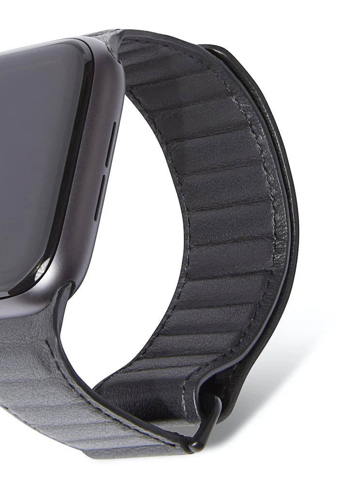 Decoded 49/46 mm Traction lærrem til Apple Watch - Svart - Image 5