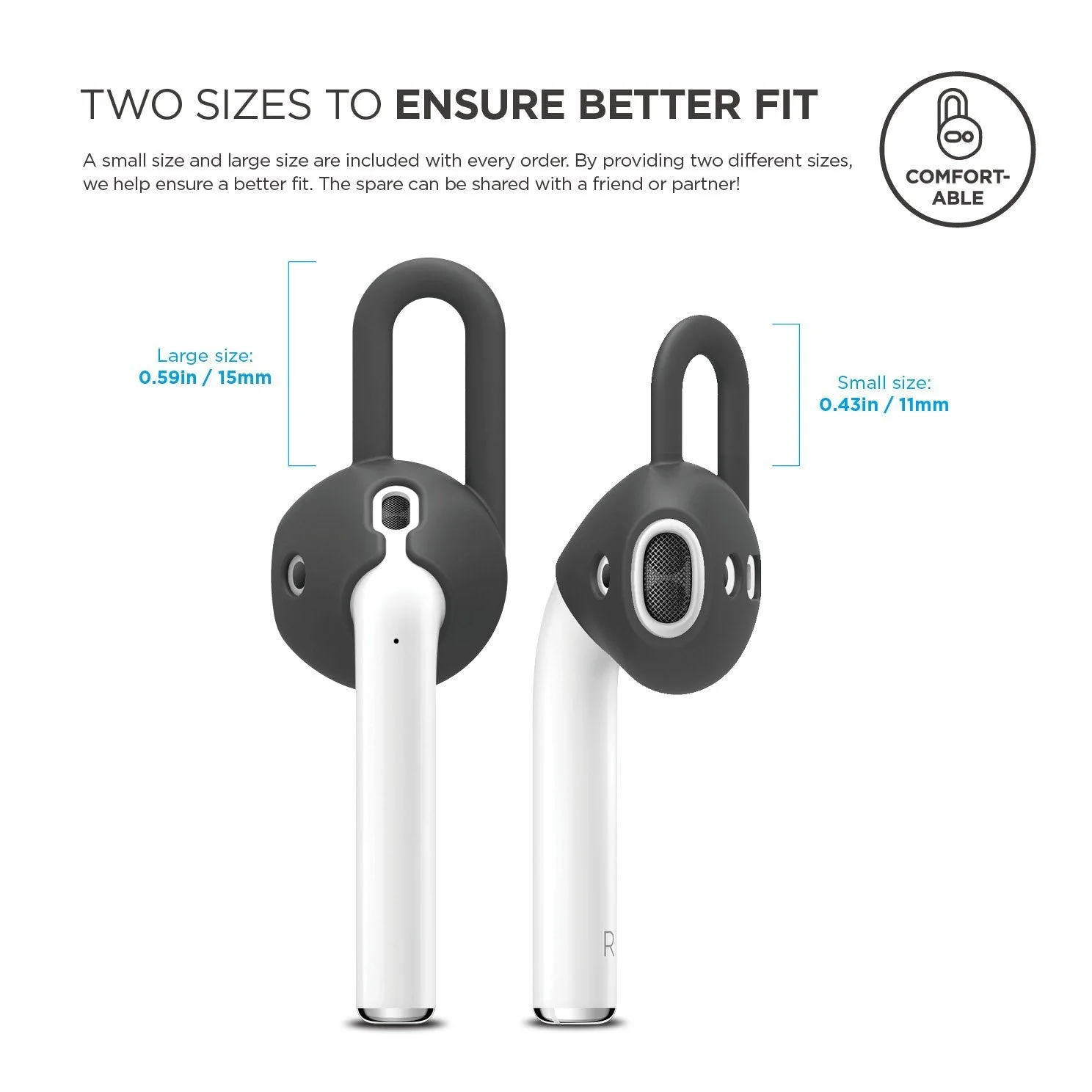Elago EarPads til AirPods - Grå - Image 2