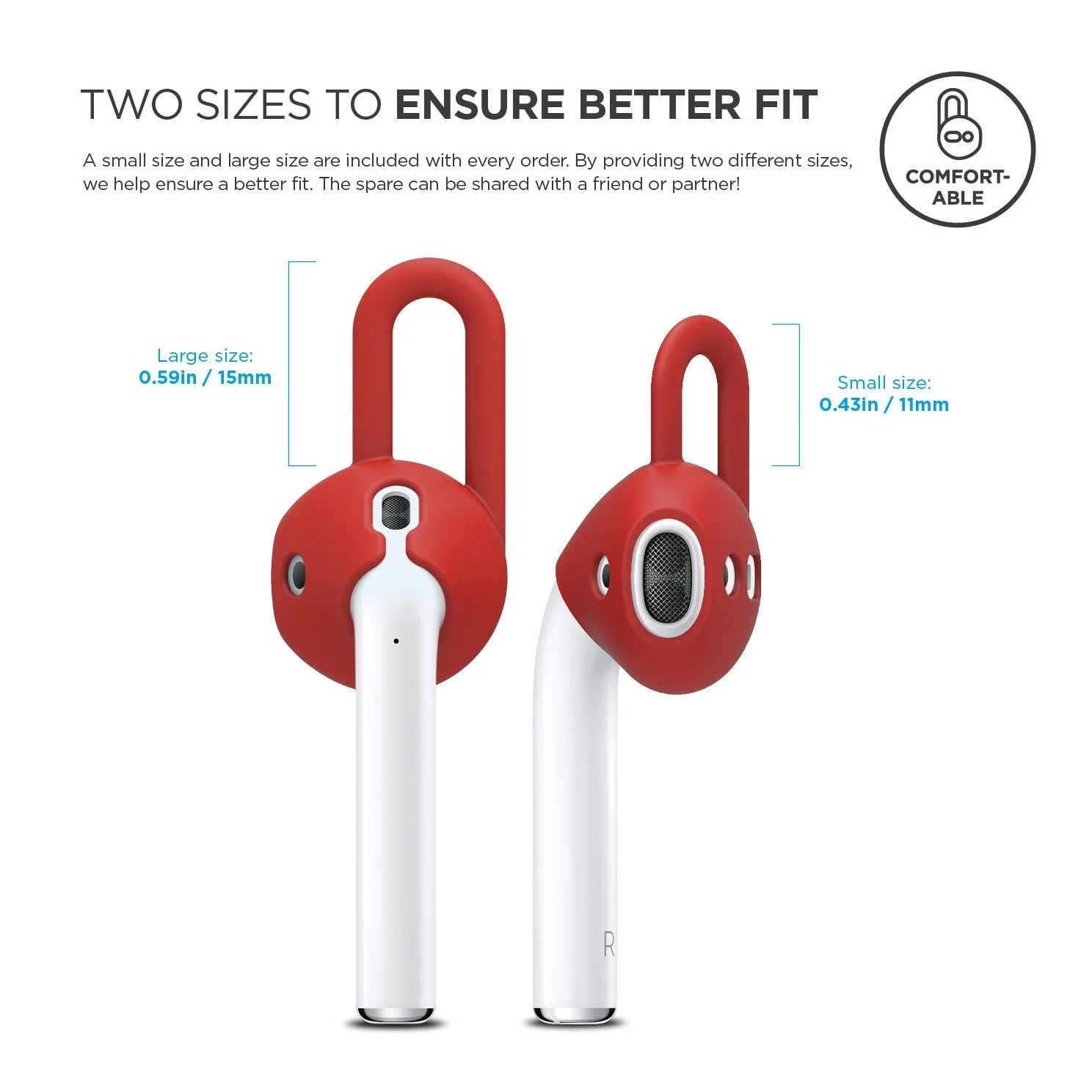 Elago EarPads til AirPods - Rød - Image 2