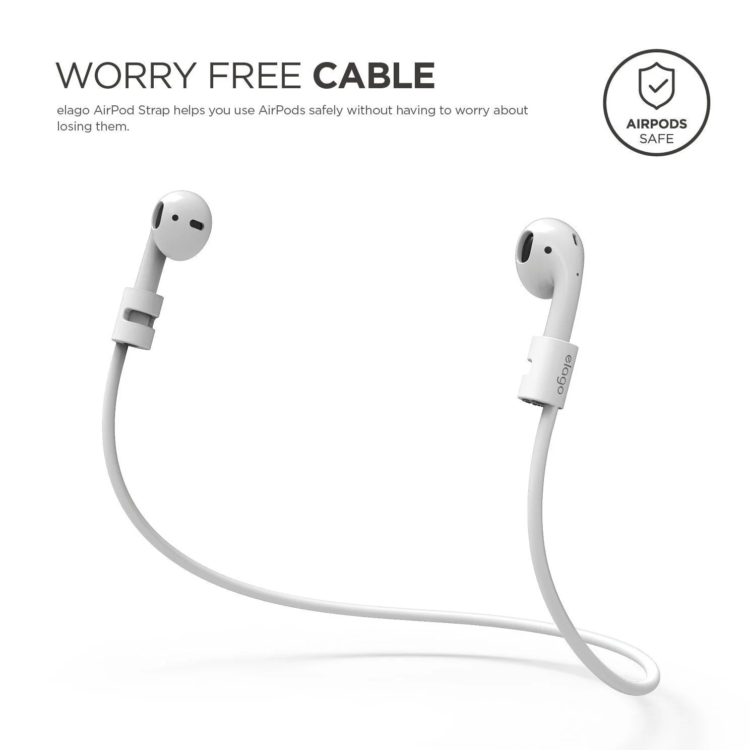 Elago Straps til AirPods (1. og 2. gen.) - Hvit - Image 2