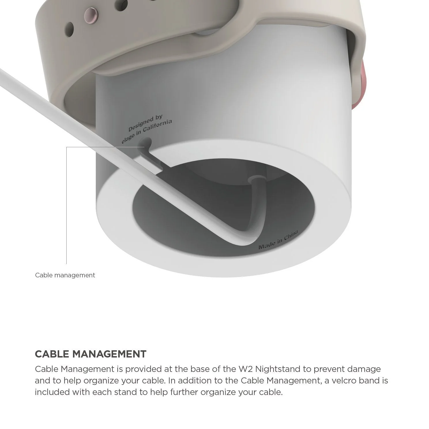 Elago W2 docking til Apple Watch - Hvit - Image 5