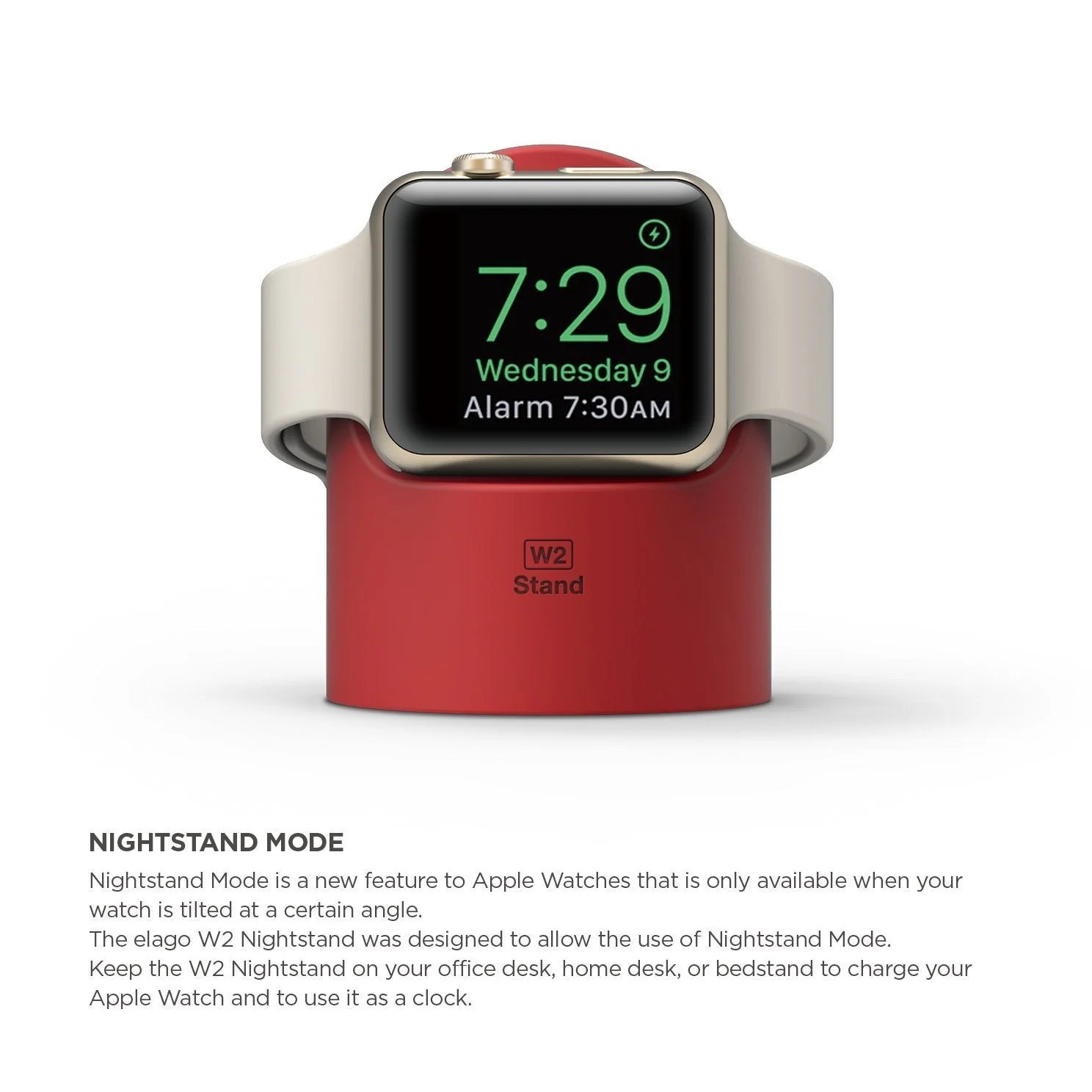 Elago W2 docking til Apple Watch - Rød - Image 3