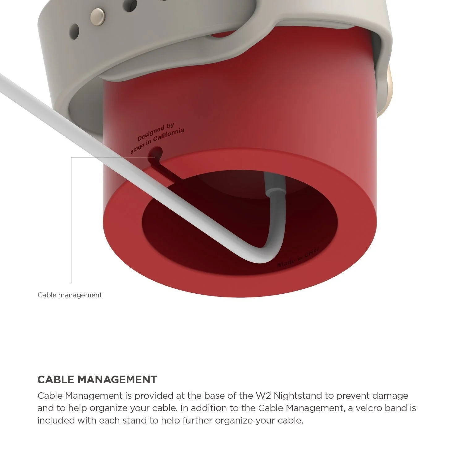 Elago W2 docking til Apple Watch - Rød - Image 5