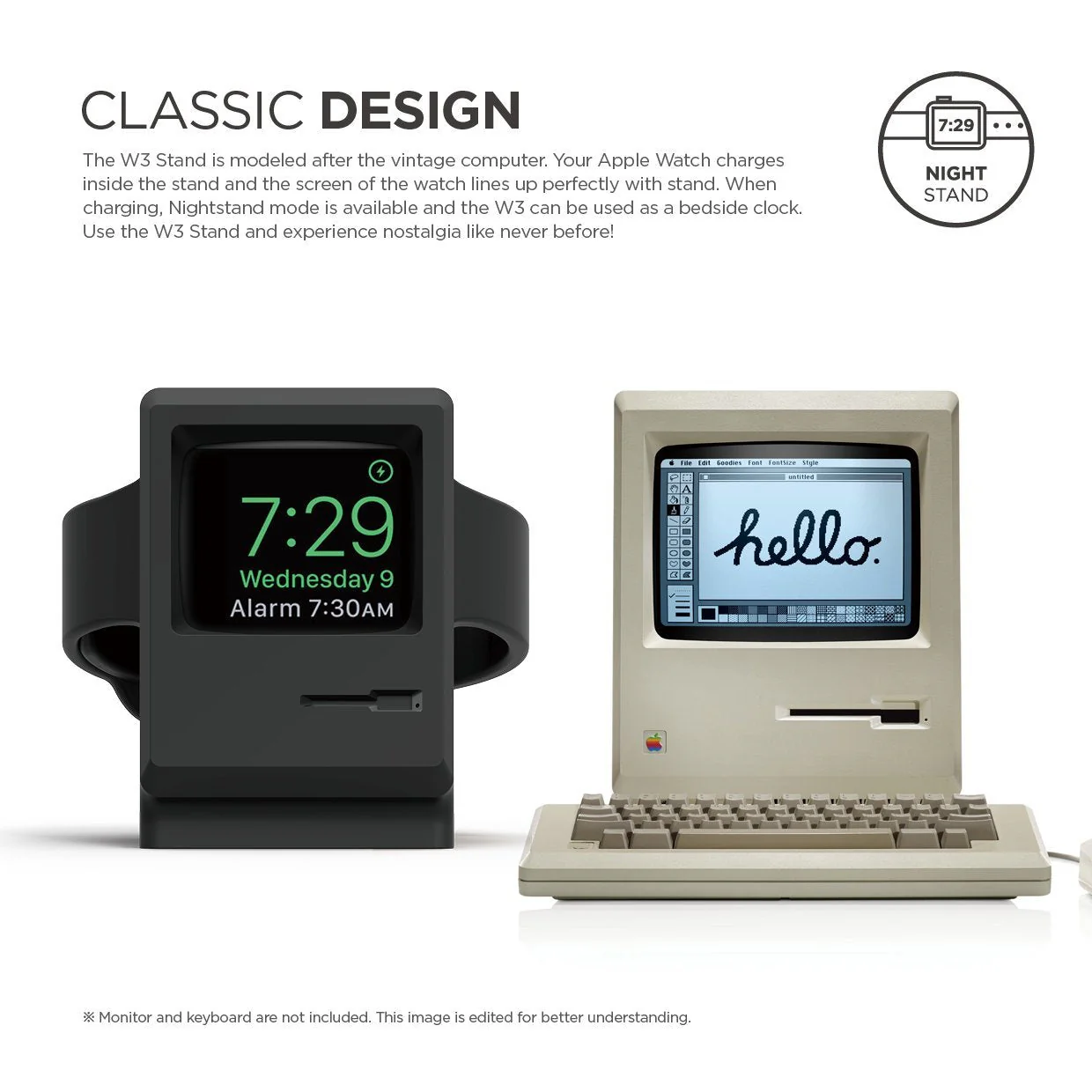 Elago W3 docking til Apple Watch - Svart - Image 2
